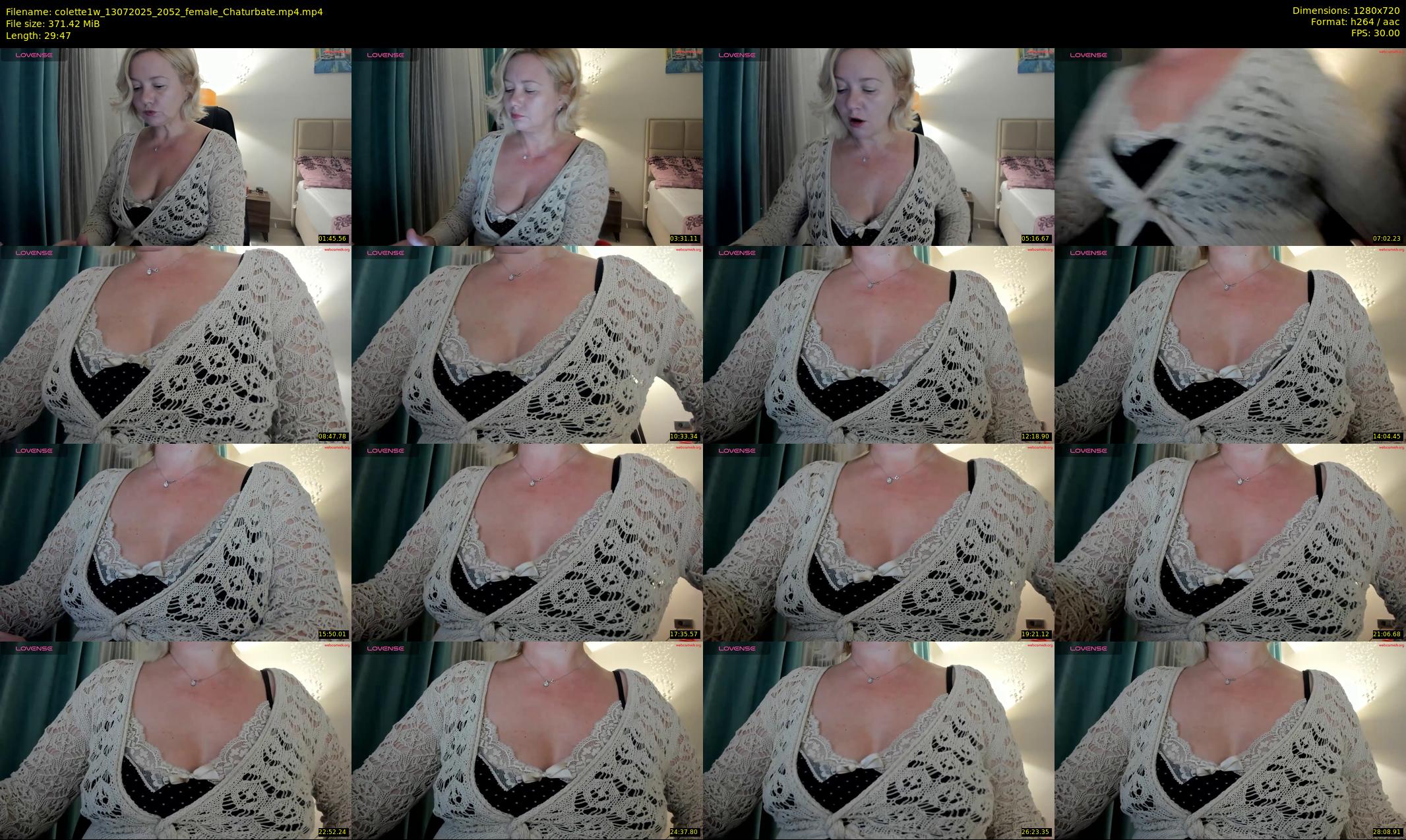 colette1w — 30 minute Chaturbate female cam show recording, 720p, Jul 13, 2025