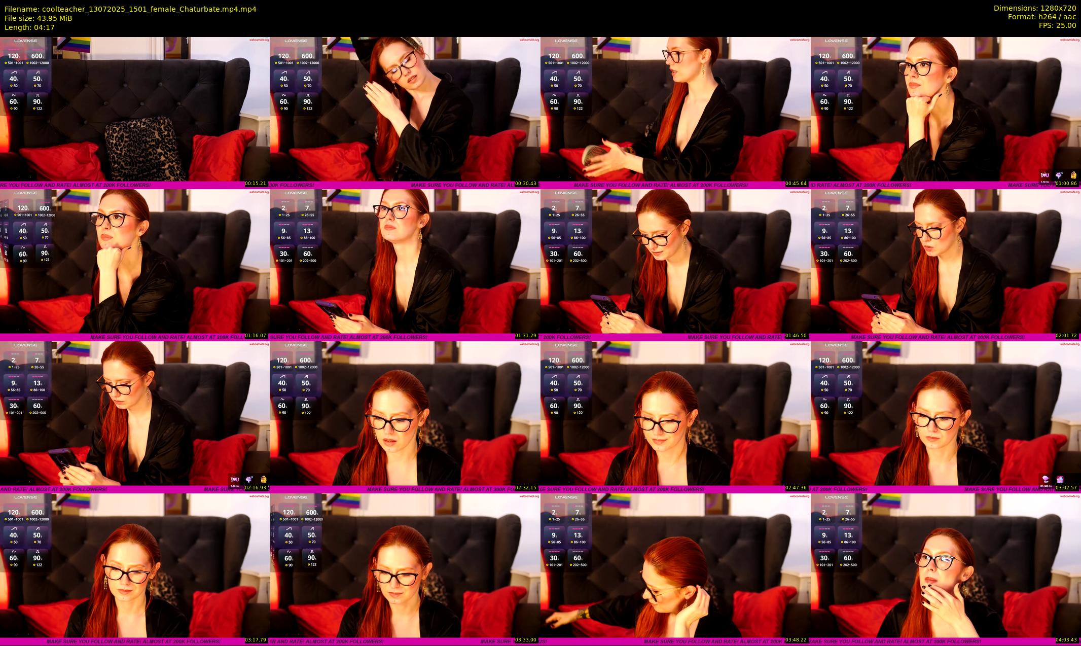 coolteacher — 5 minute Chaturbate female cam show recording, 720p, Jul 13, 2025