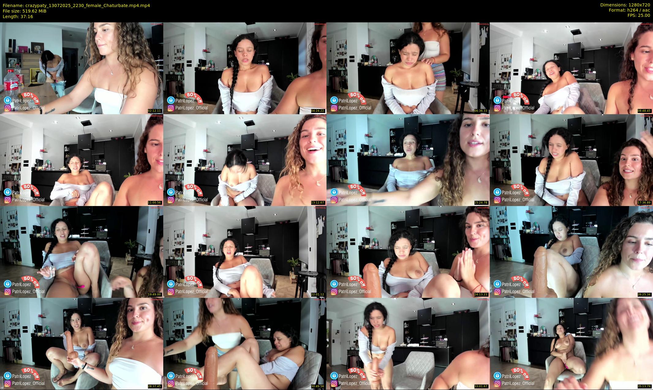crazypaty — 38 minute Chaturbate female cam show recording, 720p, Jul 13, 2025