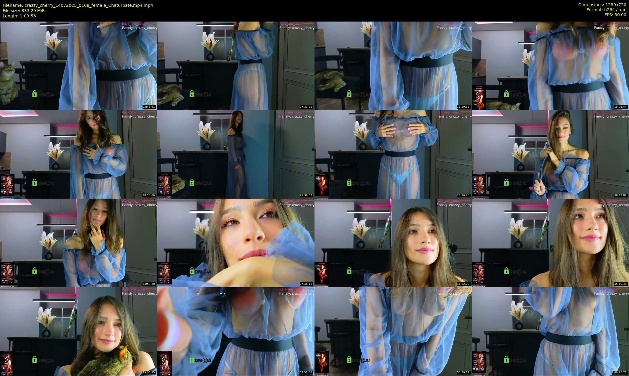 crazzy_cherry — 64 minute Chaturbate female cam show recording, 720p, Jul 14, 2025