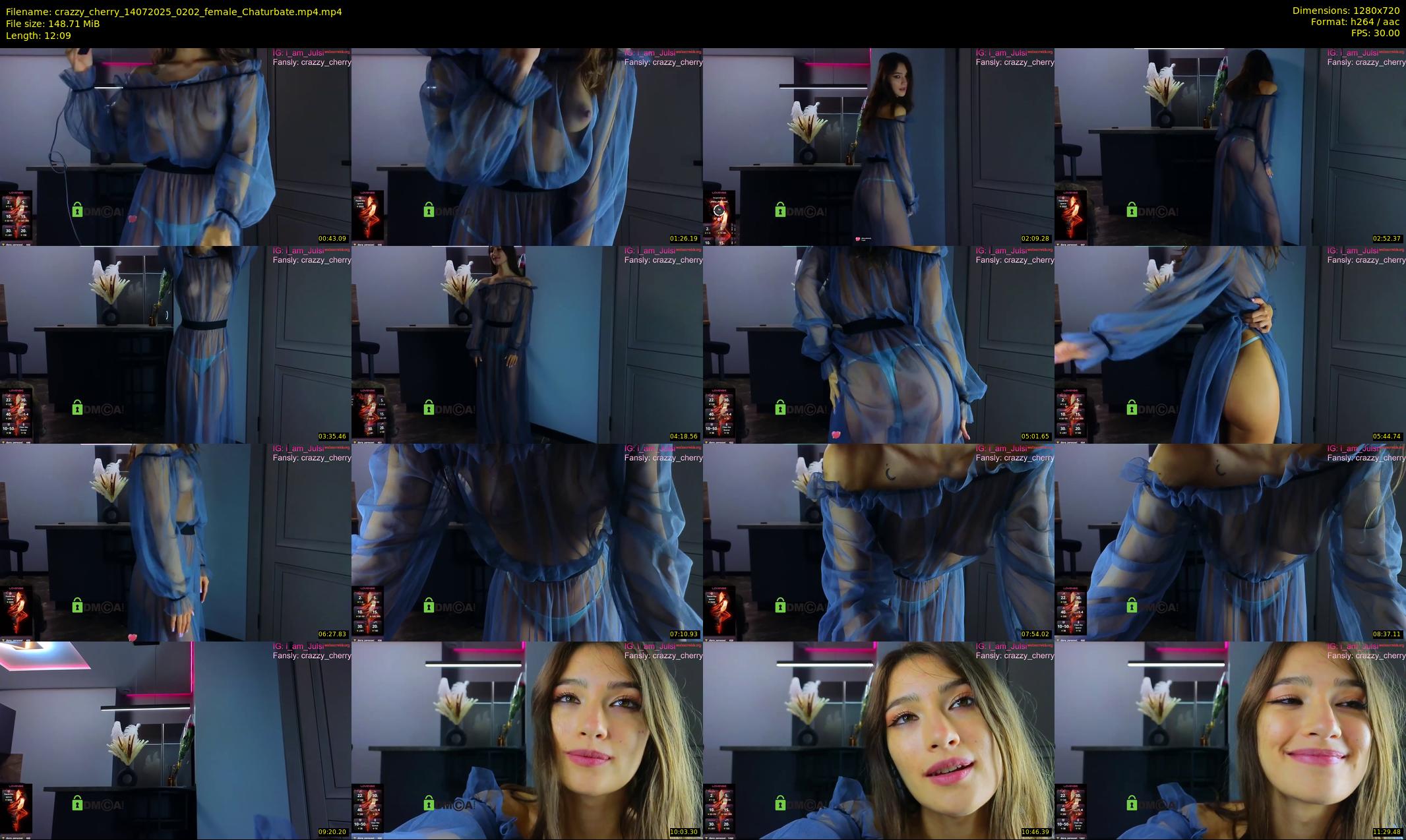crazzy_cherry — 13 minute Chaturbate female cam show recording, 720p, Jul 14, 2025