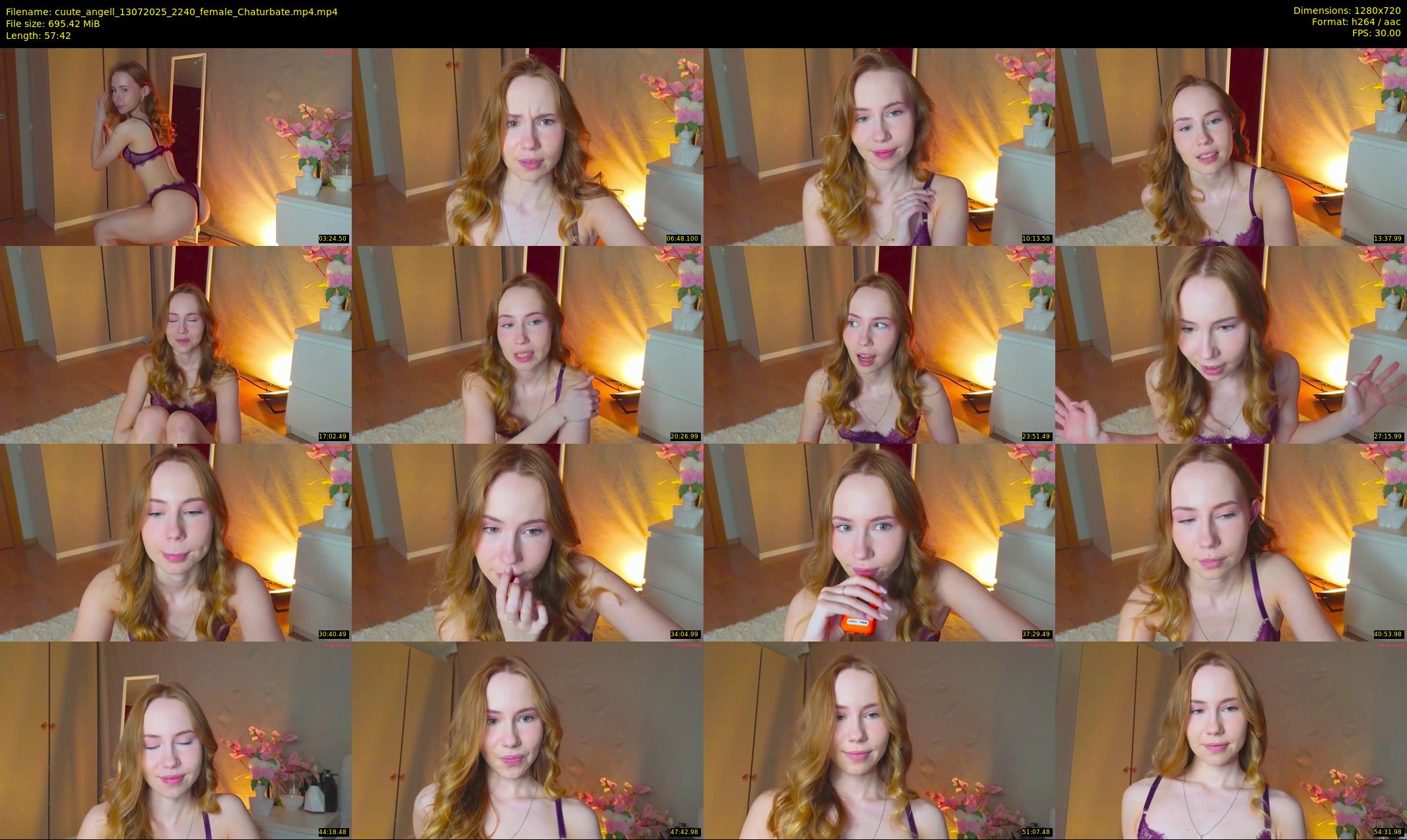 cuute_angell — 58 minute Chaturbate female cam show recording, 720p, Jul 13, 2025