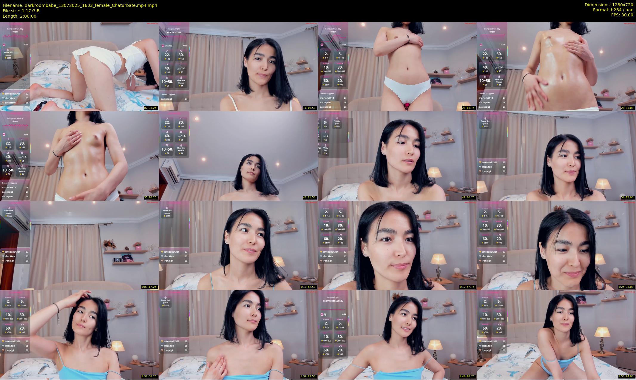 darkroombabe — 120 minute Chaturbate female cam show recording, 720p, Jul 13, 2025