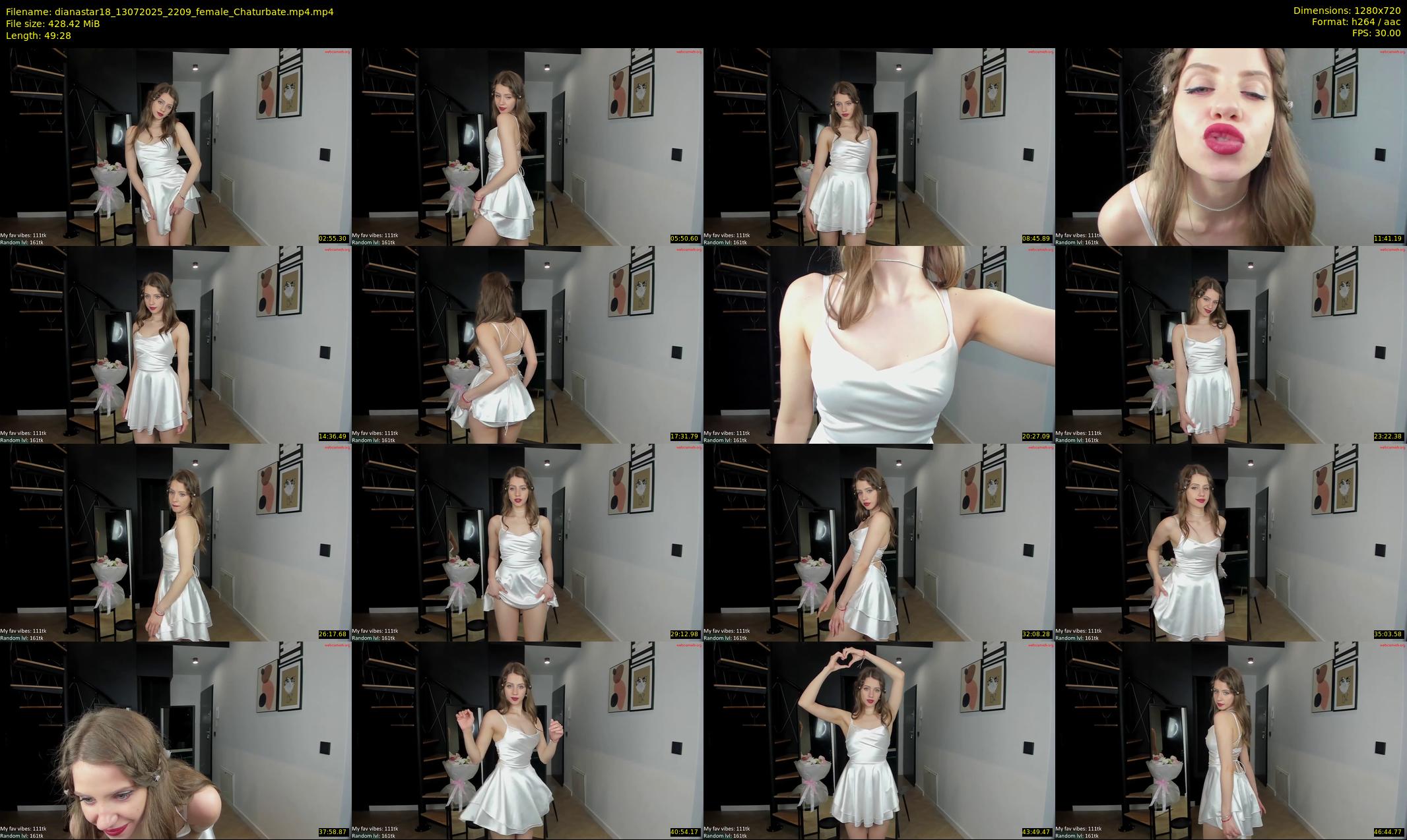 dianastar18 — 50 minute Chaturbate female cam show recording, 720p, Jul 13, 2025