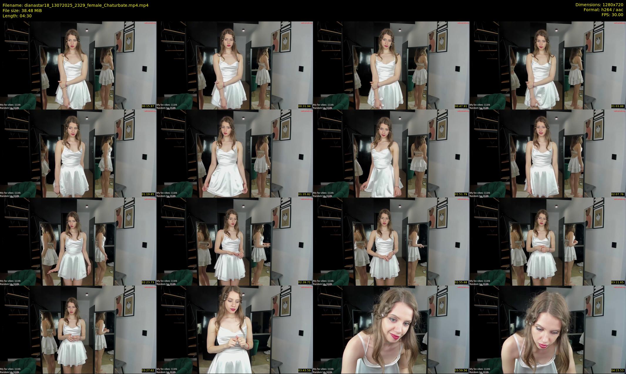 dianastar18 — 5 minute Chaturbate female cam show recording, 720p, Jul 13, 2025