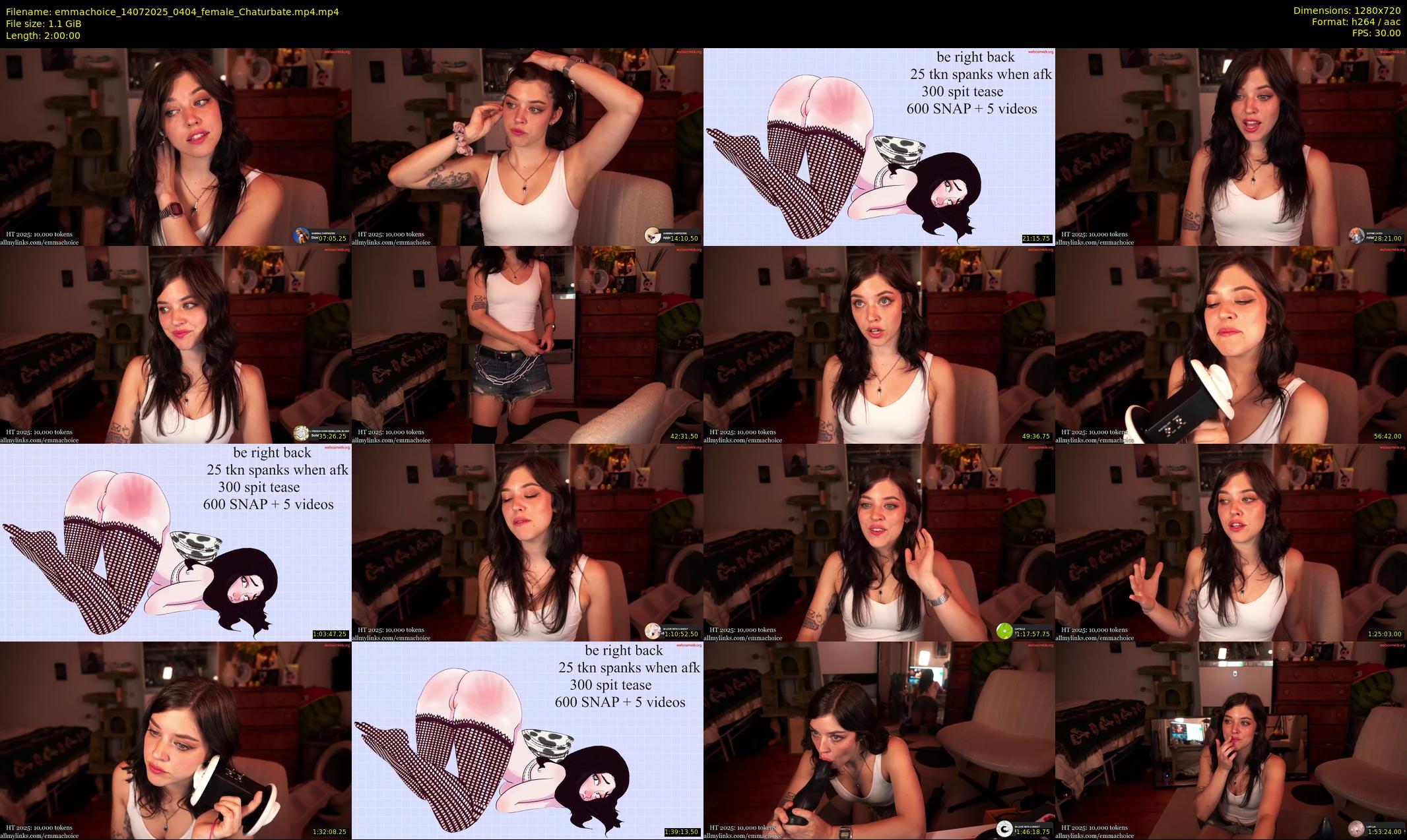 emmachoice — 120 minute Chaturbate female cam show recording, 720p, Jul 14, 2025