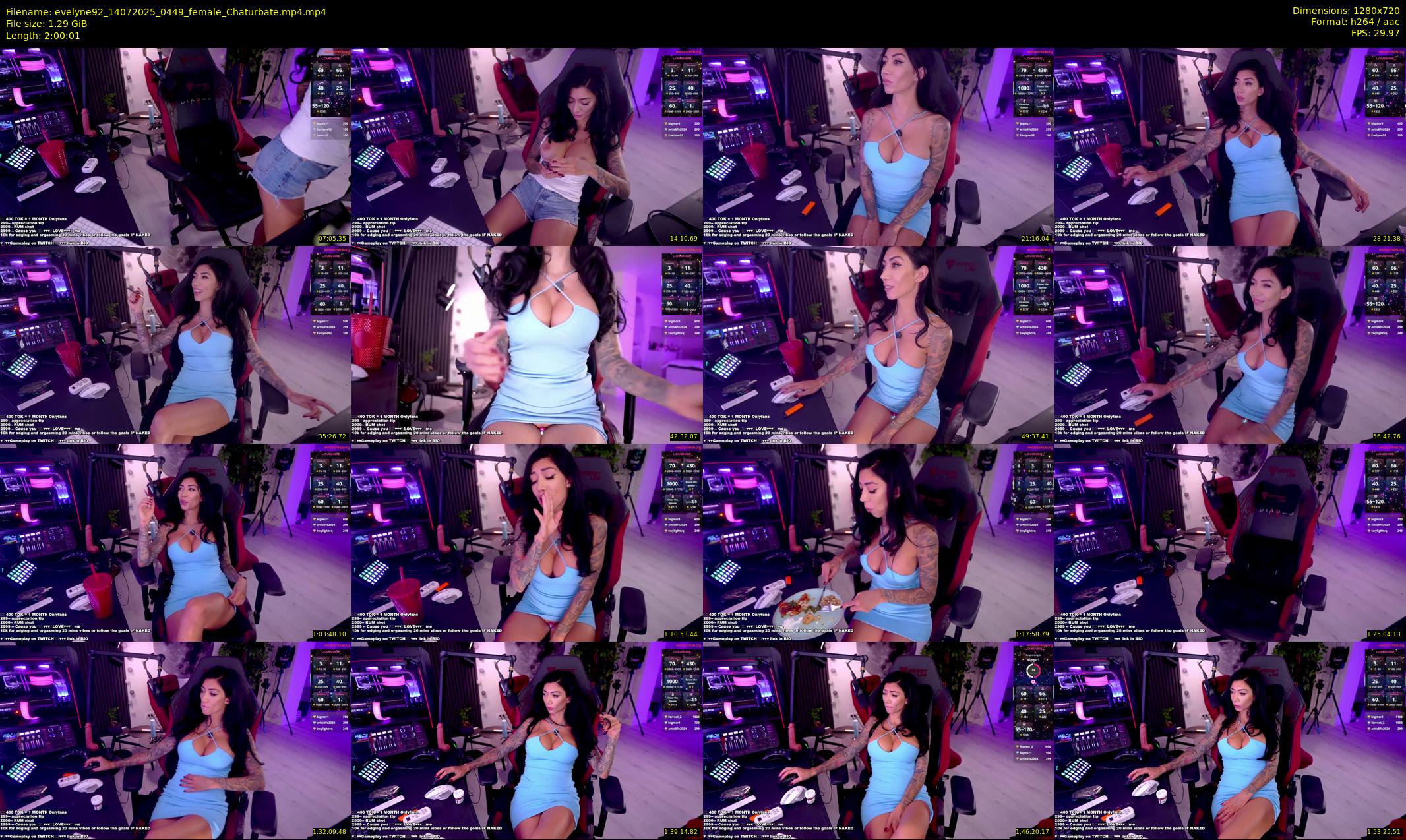 evelyne92 — 121 minute Chaturbate female cam show recording, 720p, Jul 14, 2025