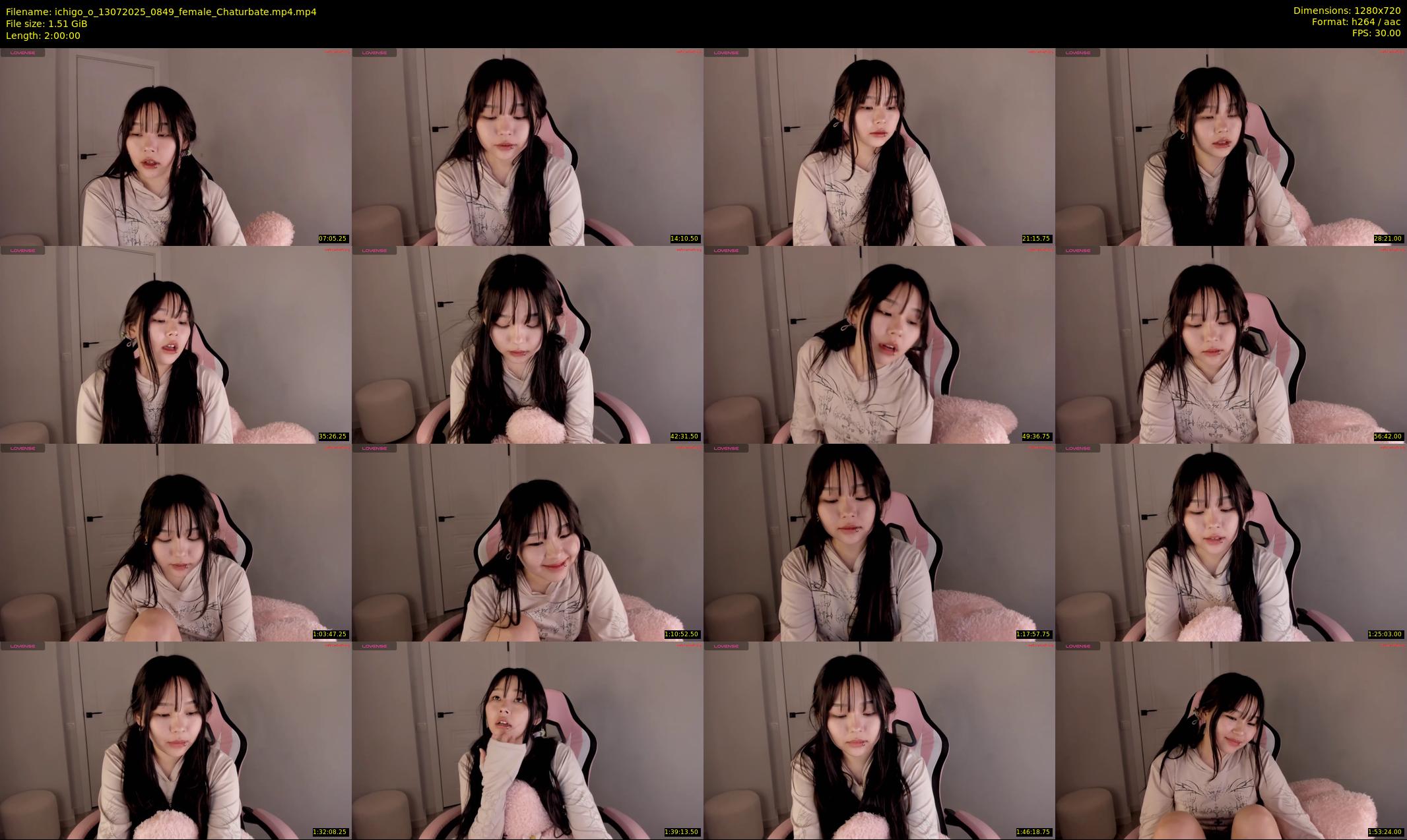 ichigo_o — 120 minute Chaturbate female cam show recording, 720p, Jul 13, 2025