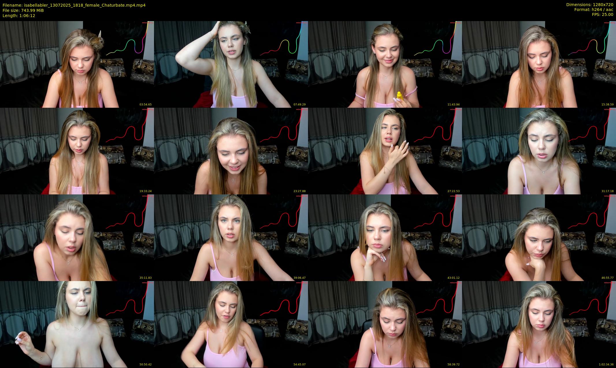 isabellabler — 67 minute Chaturbate female cam show recording, 720p, Jul 13, 2025