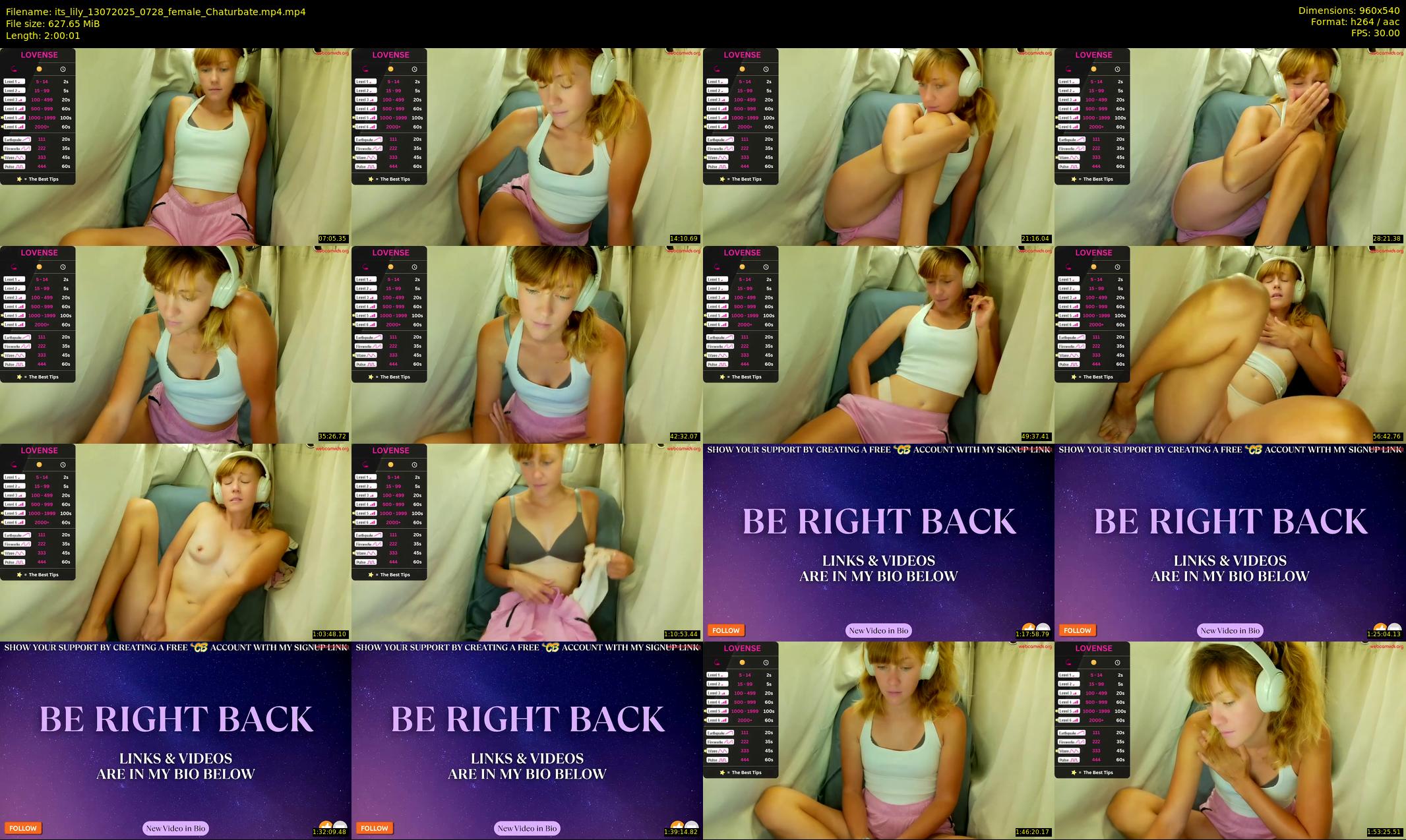 its_lily — 121 minute Chaturbate female cam show recording, 480p, Jul 13, 2025