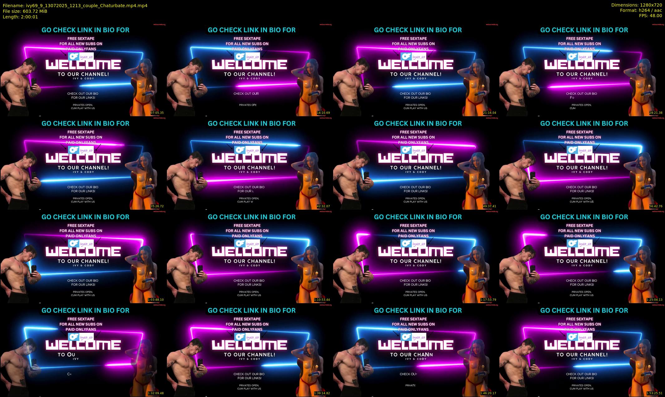ivy69_9 — 121 minute Chaturbate couple cam show recording, 720p, Jul 13, 2025