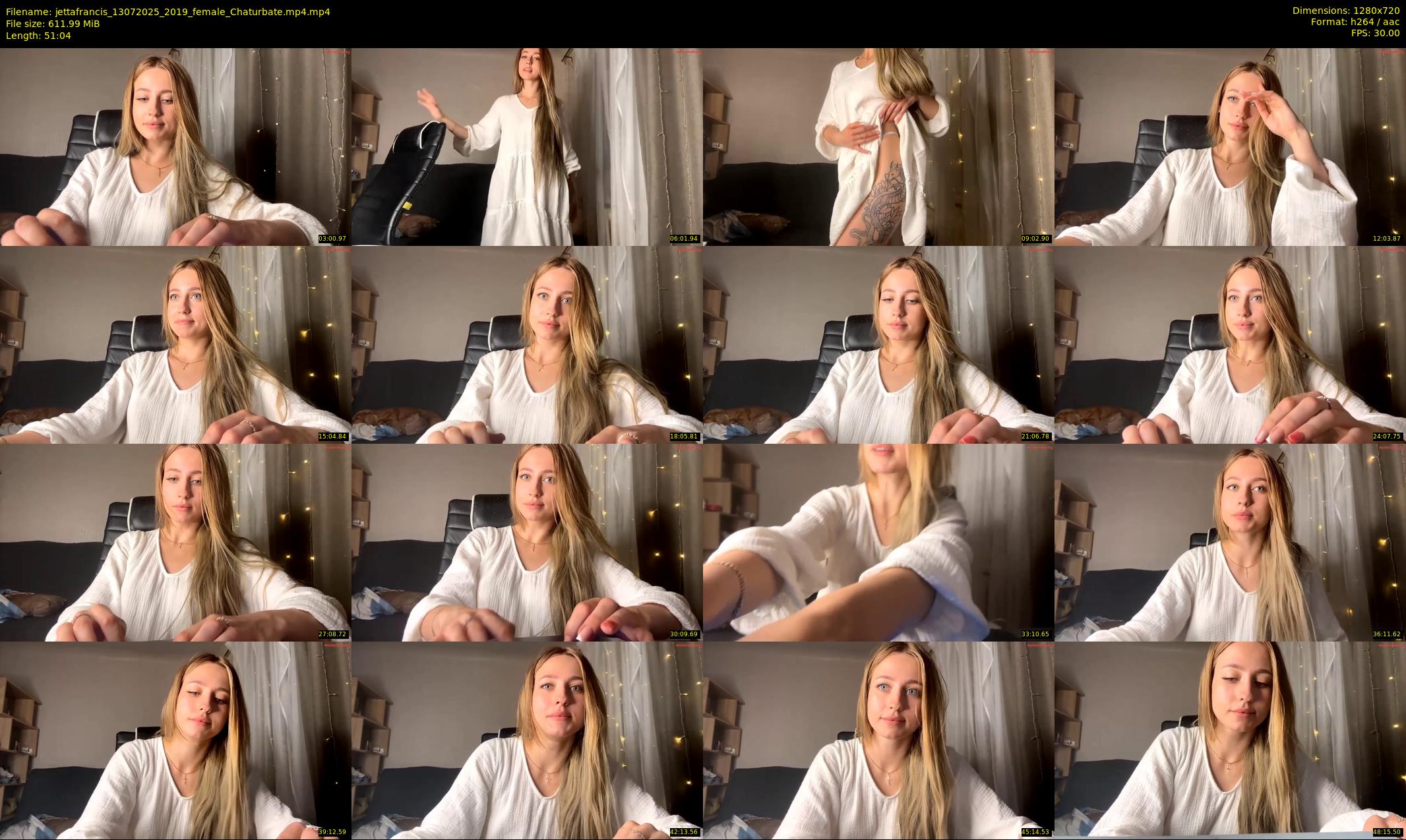 jettafrancis — 52 minute Chaturbate female cam show recording, 720p, Jul 13, 2025
