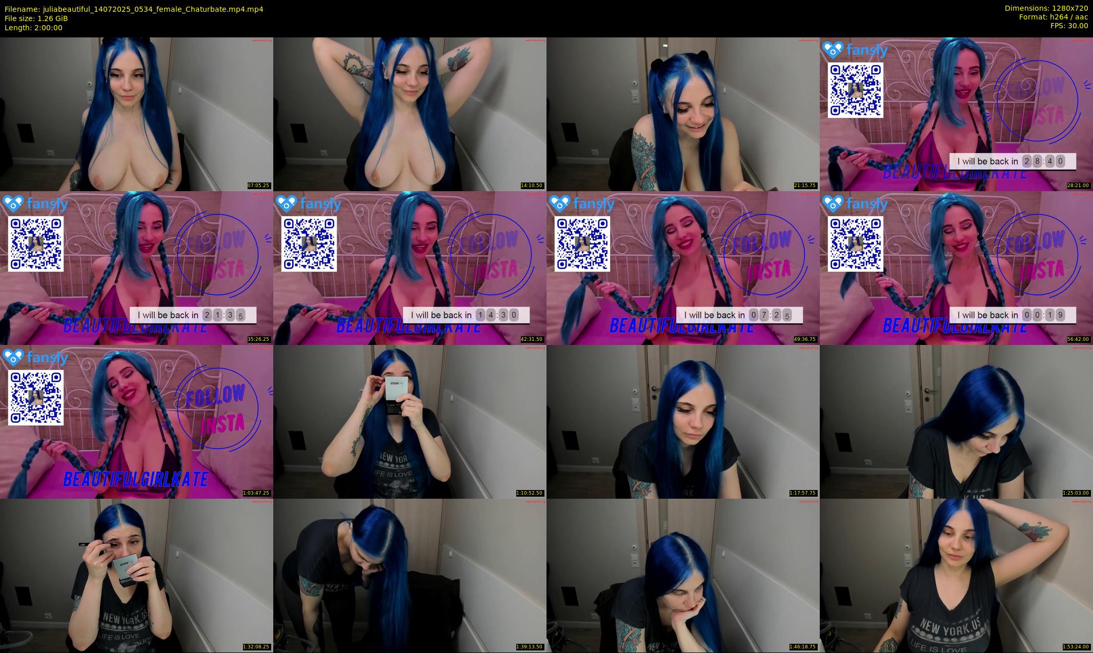 juliabeautiful — 120 minute Chaturbate female cam show recording, 720p, Jul 14, 2025