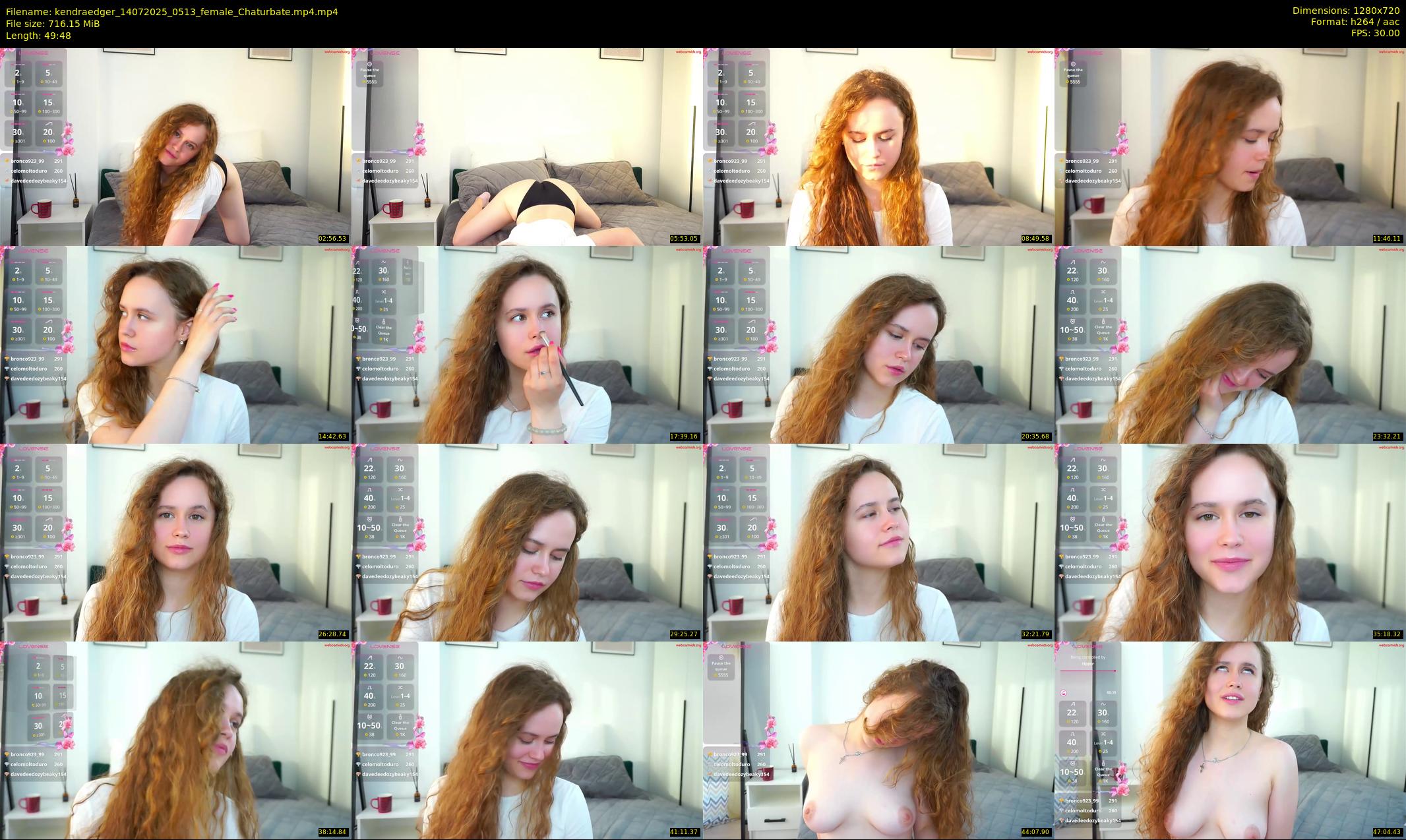 kendraedger — 50 minute Chaturbate female cam show recording, 720p, Jul 14, 2025