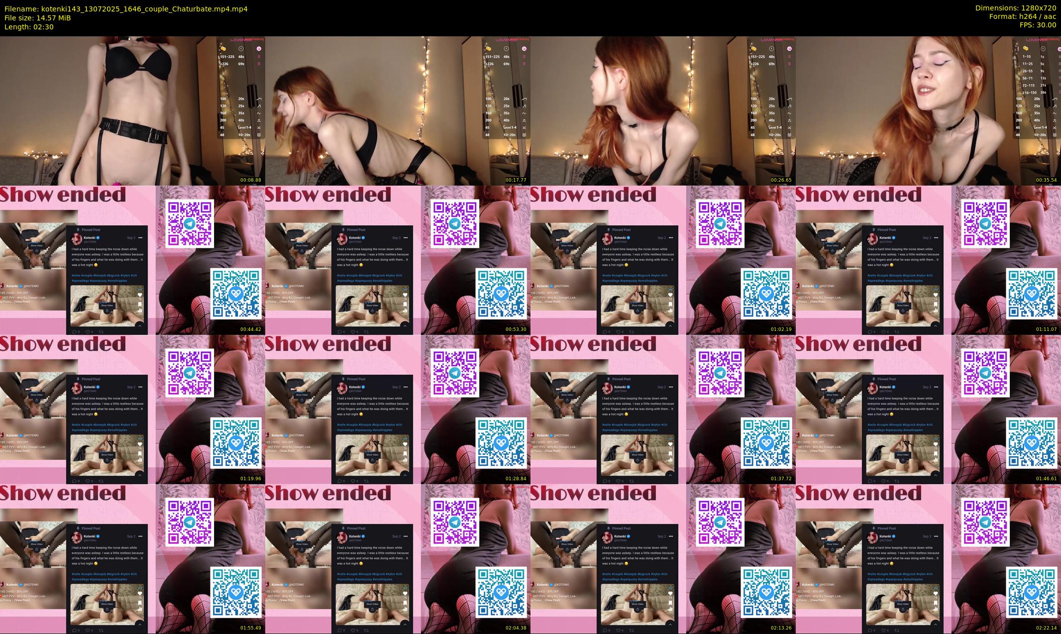 kotenki143 — 3 minute Chaturbate couple cam show recording, 720p, Jul 13, 2025