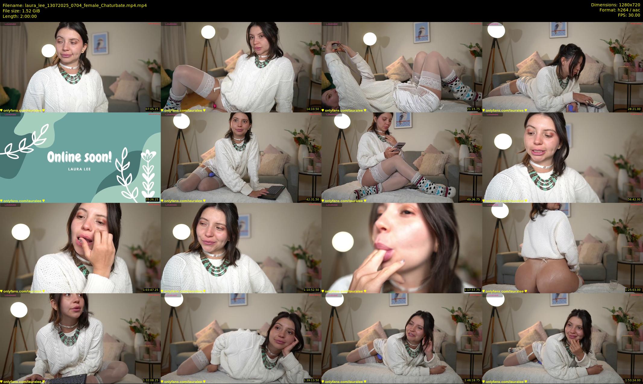 laura_lee — 120 minute Chaturbate female cam show recording, 720p, Jul 13, 2025