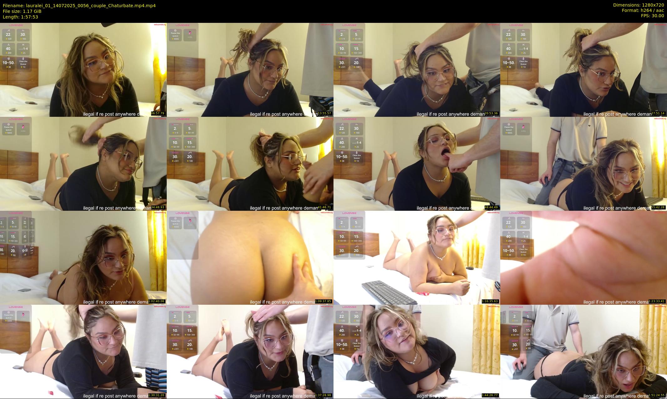 lauralei_01 — 118 minute Chaturbate couple cam show recording, 720p, Jul 14, 2025