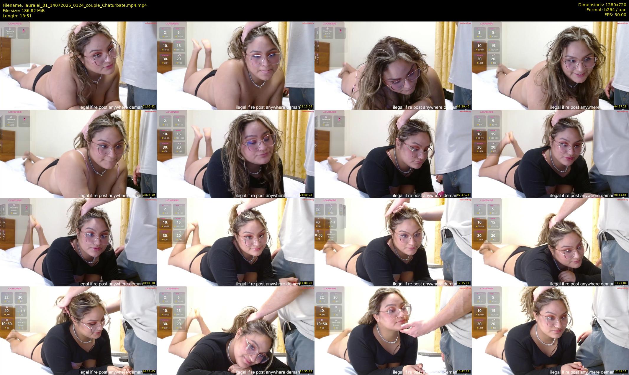 lauralei_01 — 19 minute Chaturbate couple cam show recording, 720p, Jul 14, 2025