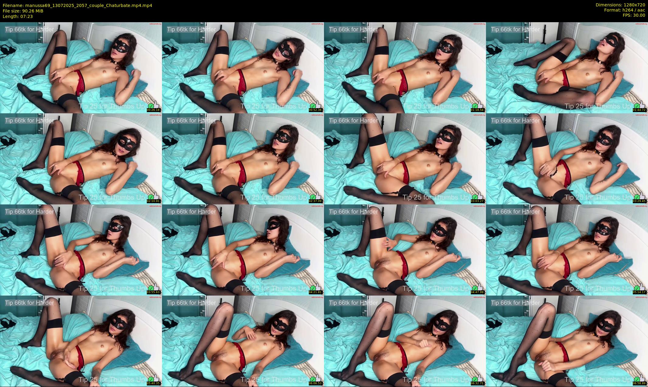 manussa69 — 8 minute Chaturbate couple cam show recording, 720p, Jul 13, 2025
