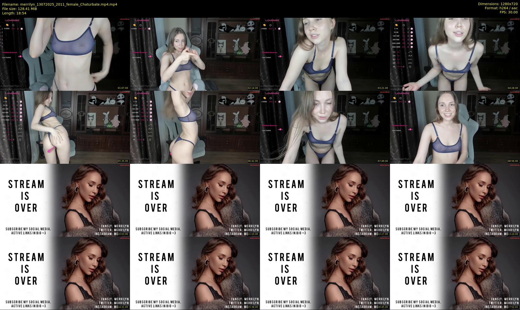 merrilyn — 19 minute Chaturbate female cam show recording, 720p, Jul 13, 2025