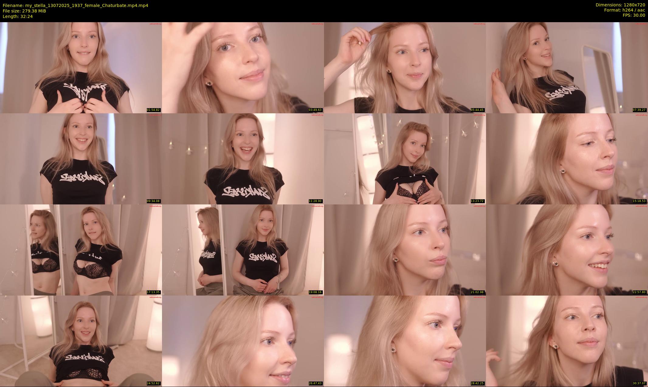 my_stella — 33 minute Chaturbate female cam show recording, 720p, Jul 13, 2025