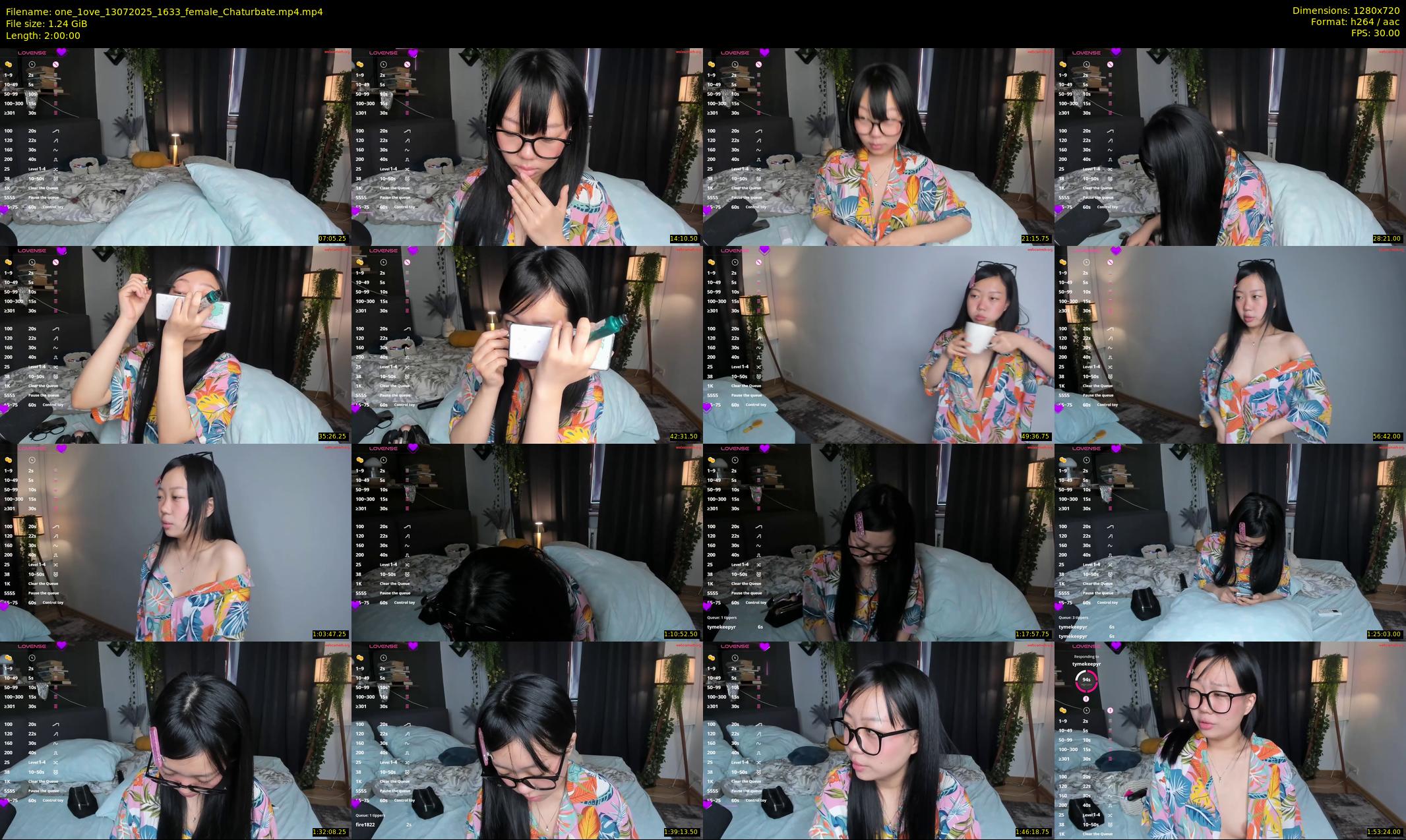 one_1ove — 120 minute Chaturbate female cam show recording, 720p, Jul 13, 2025