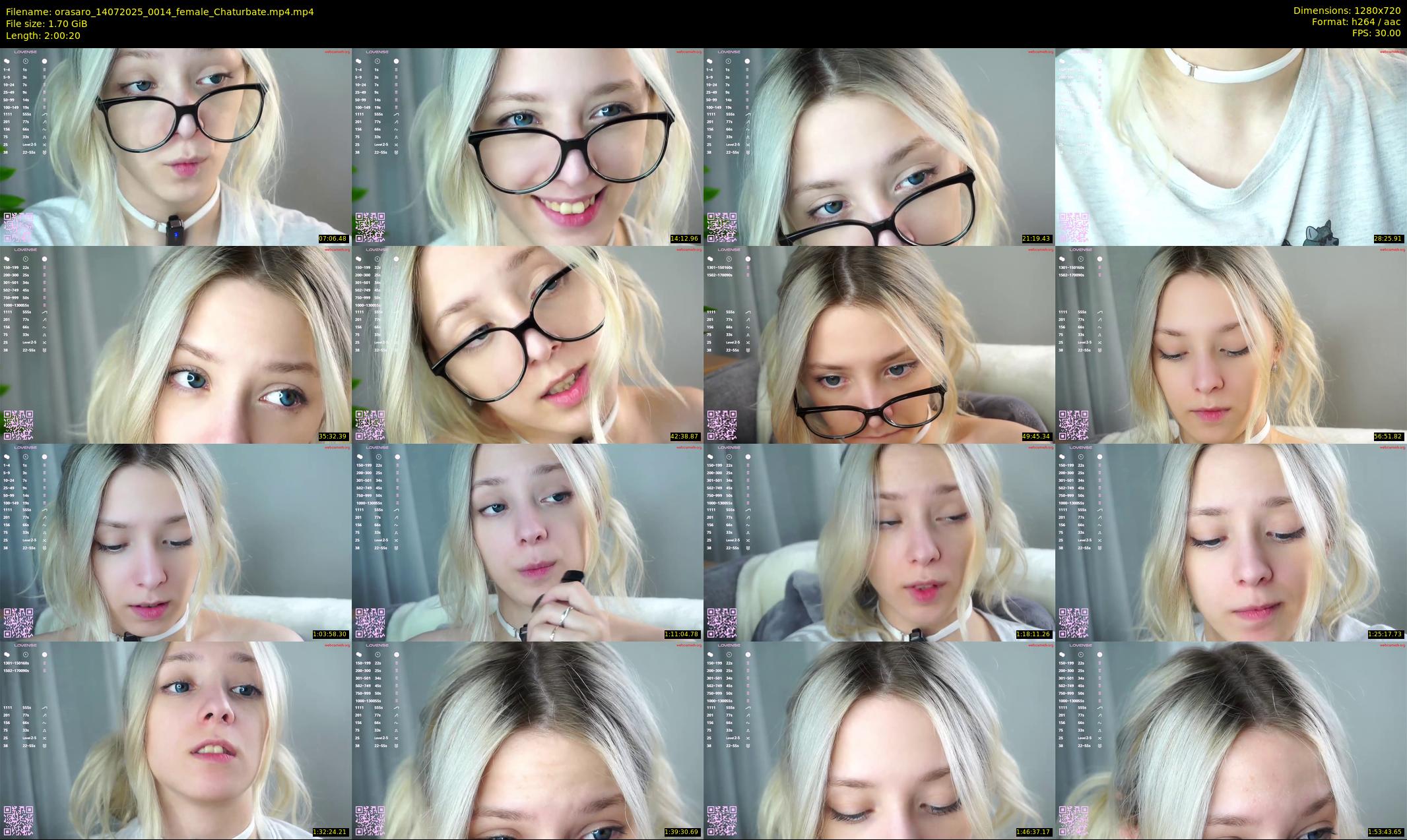 orasaro — 121 minute Chaturbate female cam show recording, 720p, Jul 14, 2025