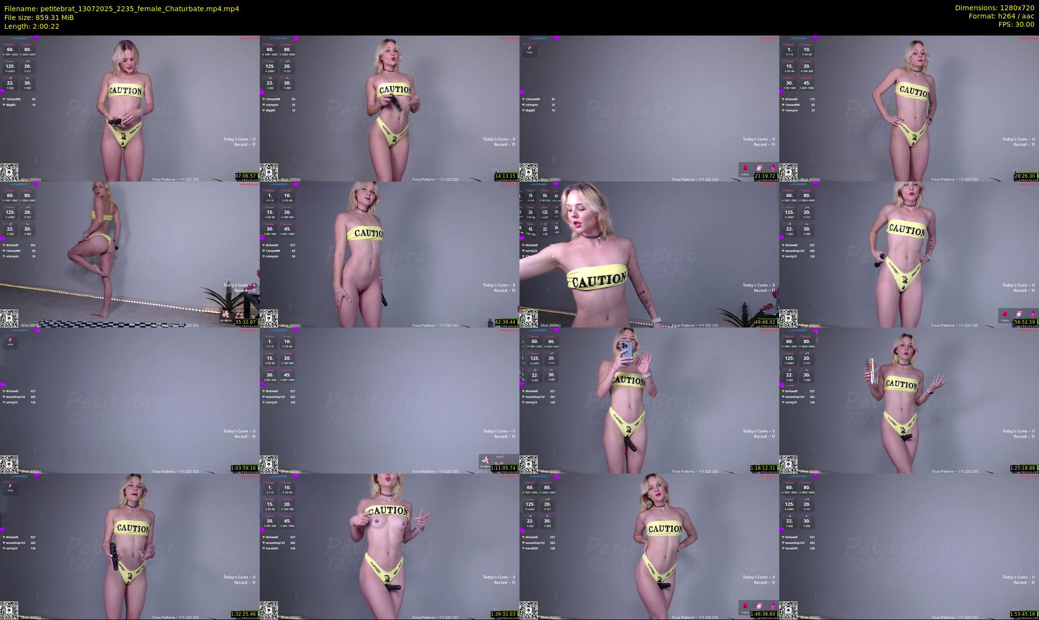 petitebrat — 121 minute Chaturbate female cam show recording, 720p, Jul 13, 2025