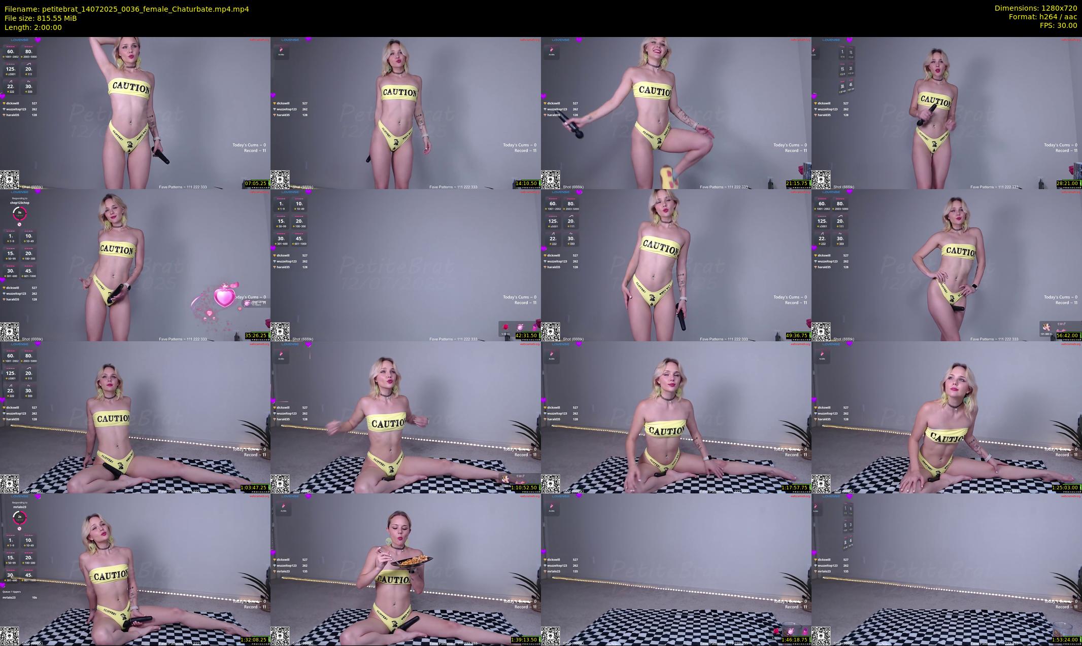 petitebrat — 120 minute Chaturbate female cam show recording, 720p, Jul 14, 2025