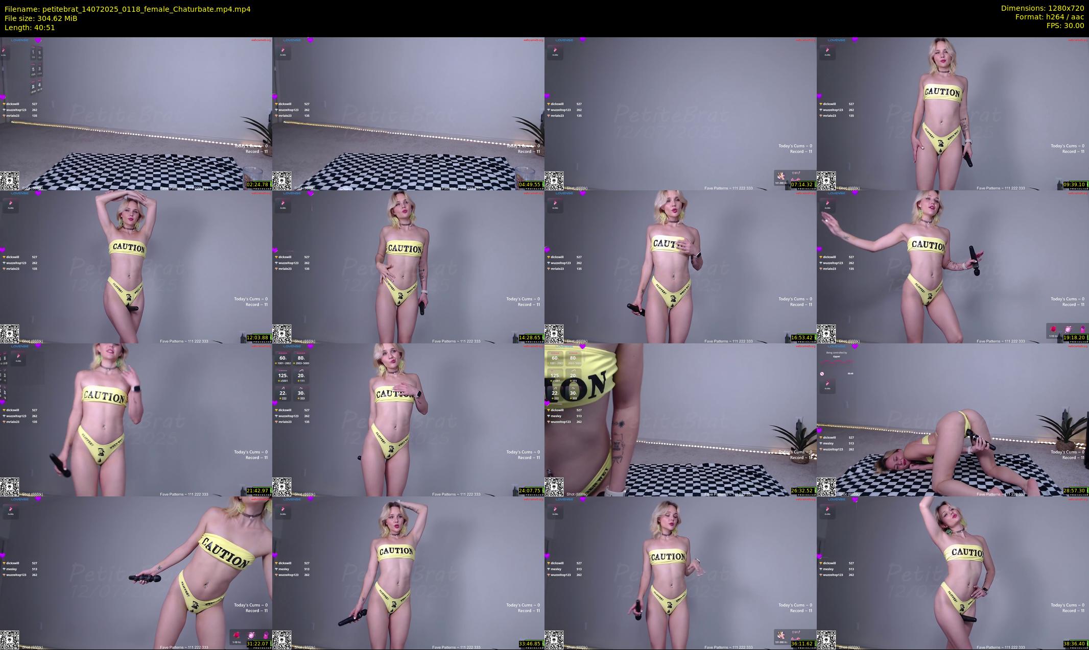 petitebrat — 41 minute Chaturbate female cam show recording, 720p, Jul 14, 2025