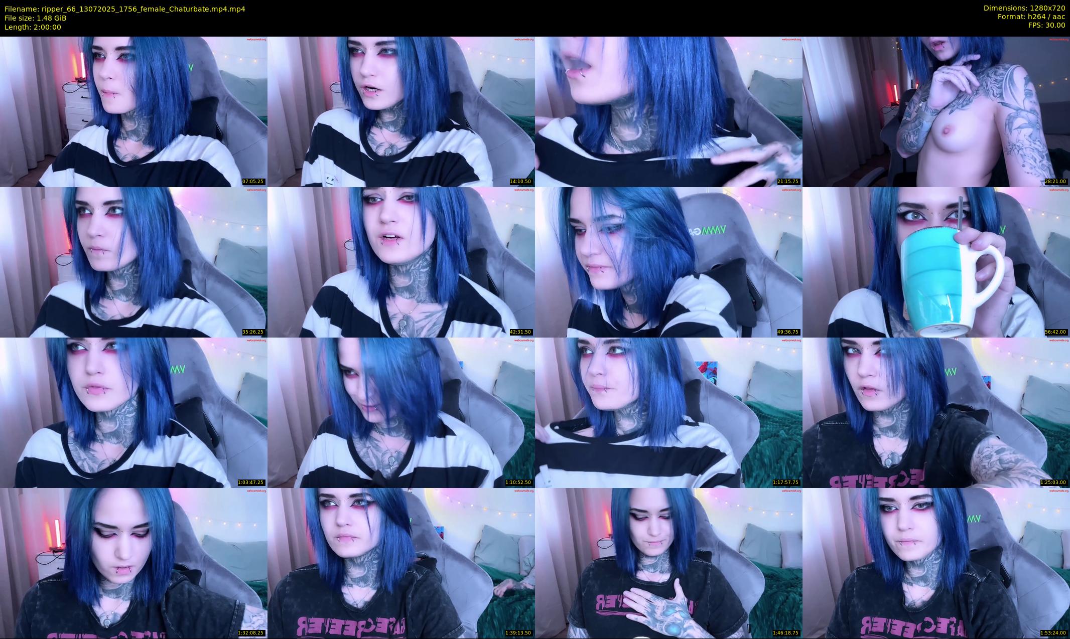 ripper_66 — 120 minute Chaturbate female cam show recording, 720p, Jul 13, 2025