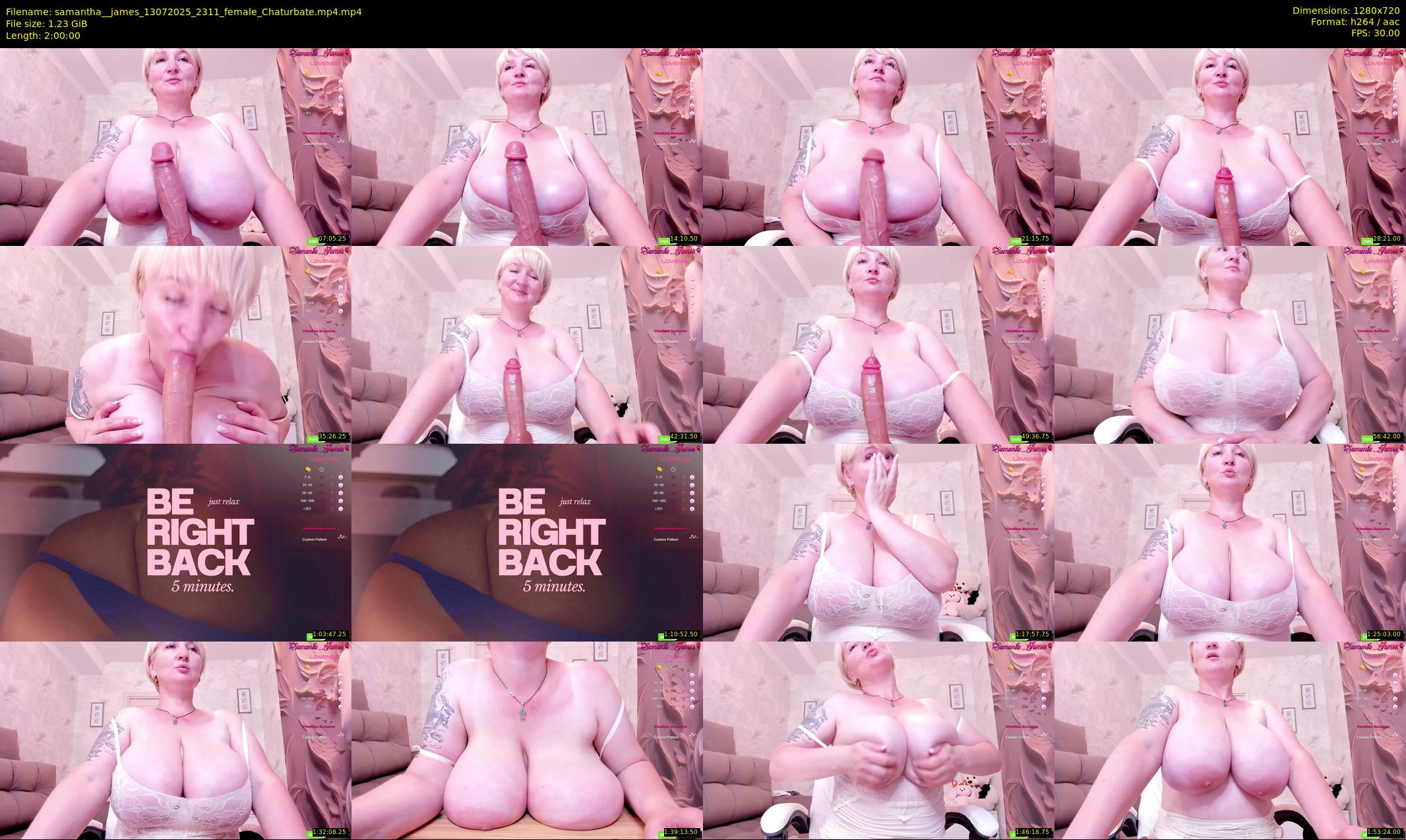 samantha__james — 120 minute Chaturbate female cam show recording, 720p, Jul 13, 2025