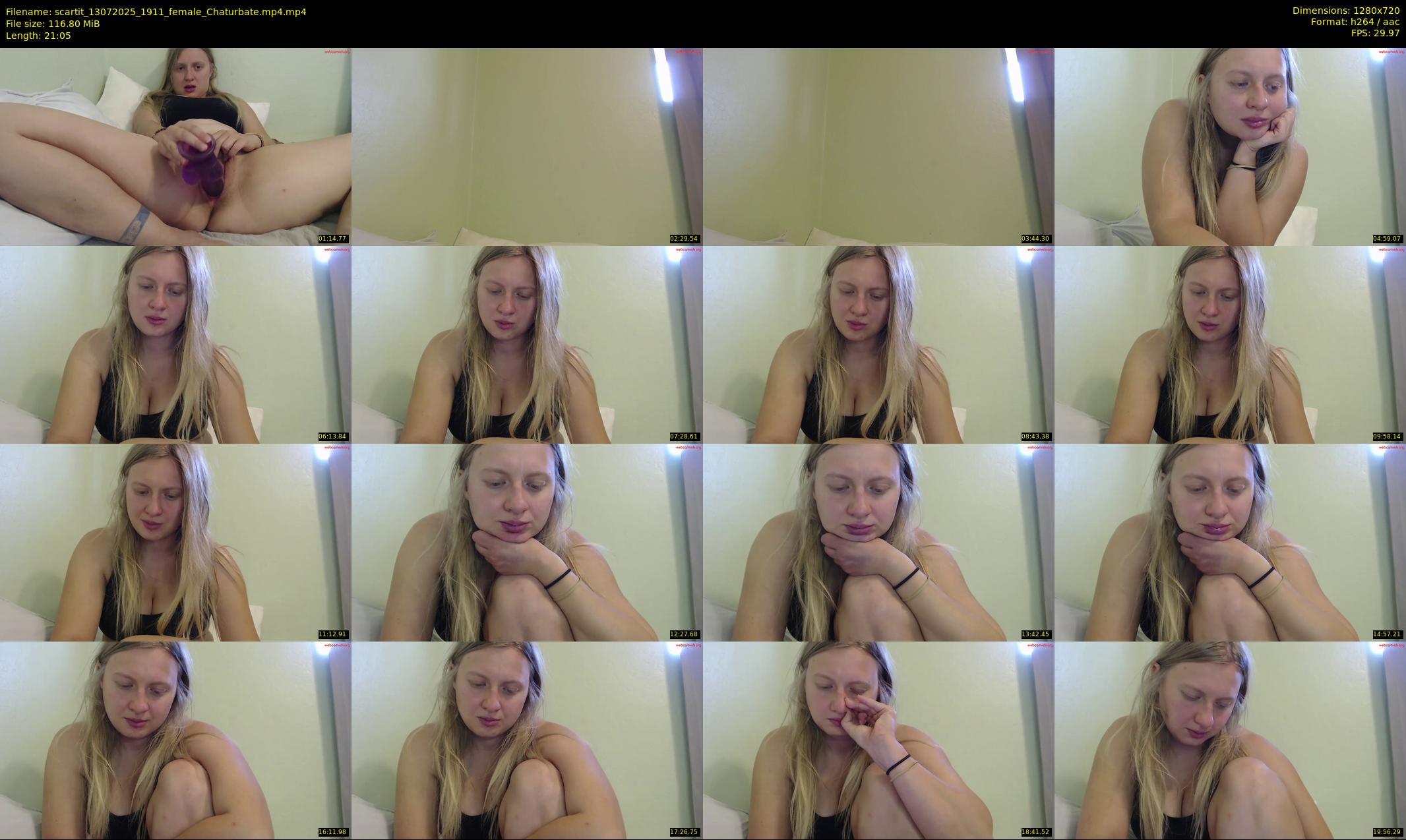 scartit — 22 minute Chaturbate female cam show recording, 720p, Jul 13, 2025