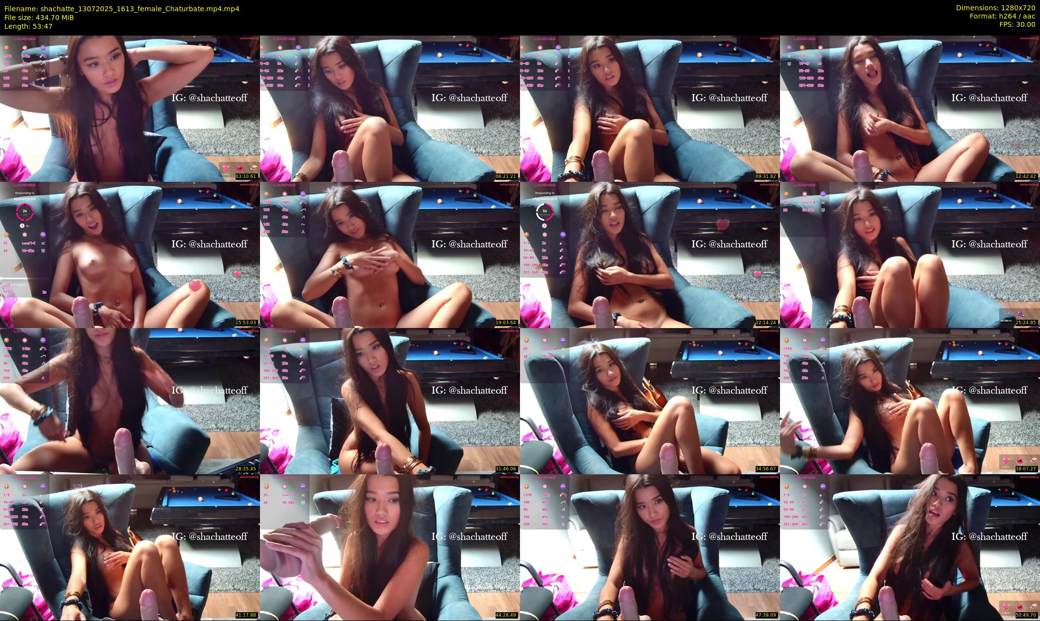 shachatte — 54 minute Chaturbate couple cam show recording, 720p, Jul 13, 2025