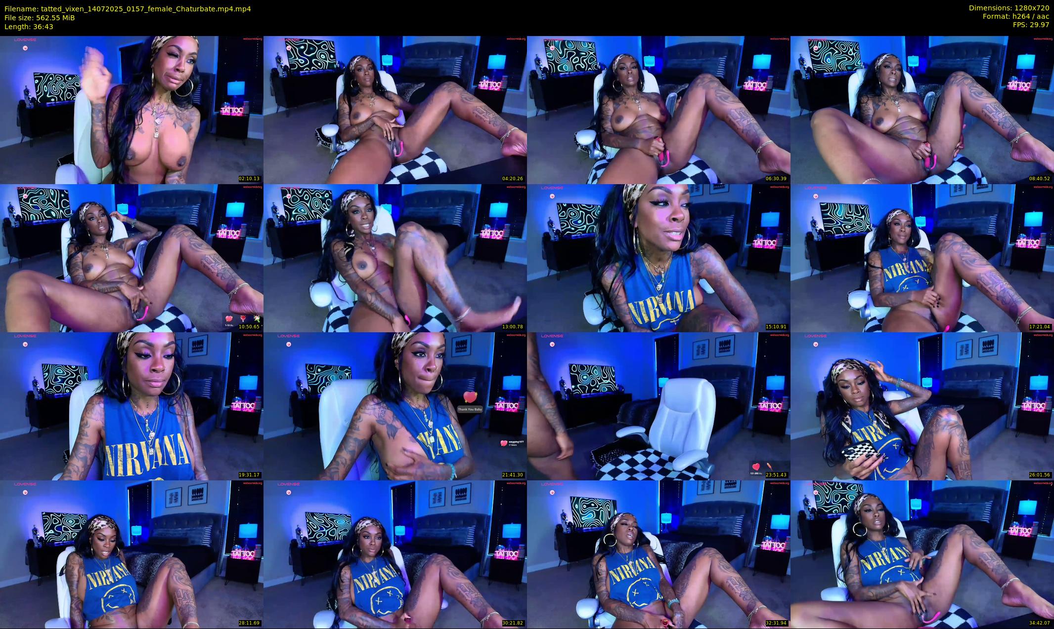tatted_vixen — 37 minute Chaturbate female cam show recording, 720p, Jul 14, 2025
