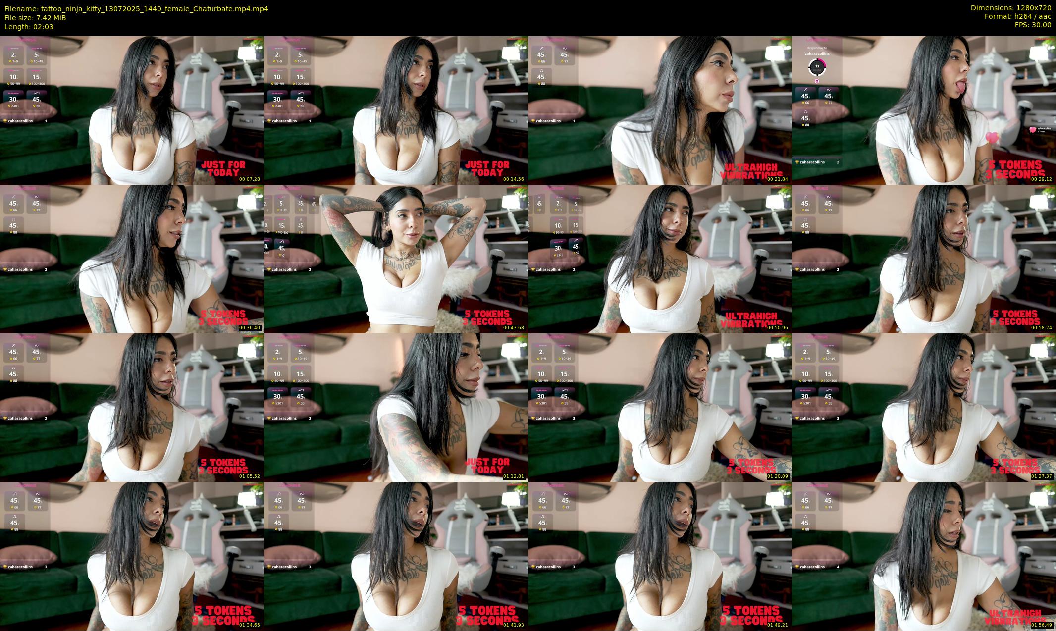 tattoo_ninja_kitty — 3 minute Chaturbate female cam show recording, 720p, Jul 13, 2025