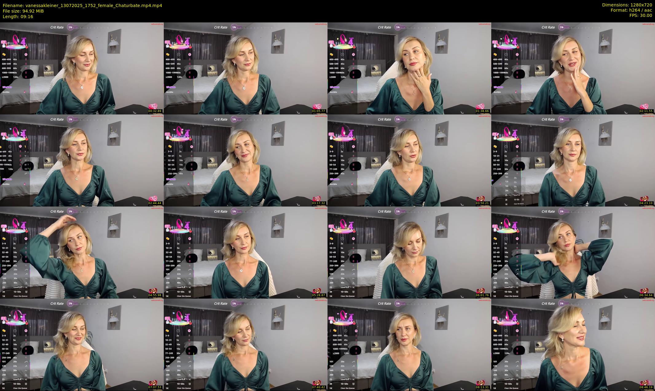 vanessakleiner — 10 minute Chaturbate female cam show recording, 720p, Jul 13, 2025