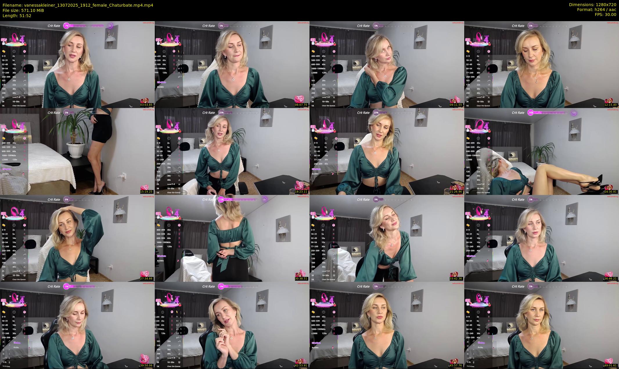 vanessakleiner — 52 minute Chaturbate female cam show recording, 720p, Jul 13, 2025