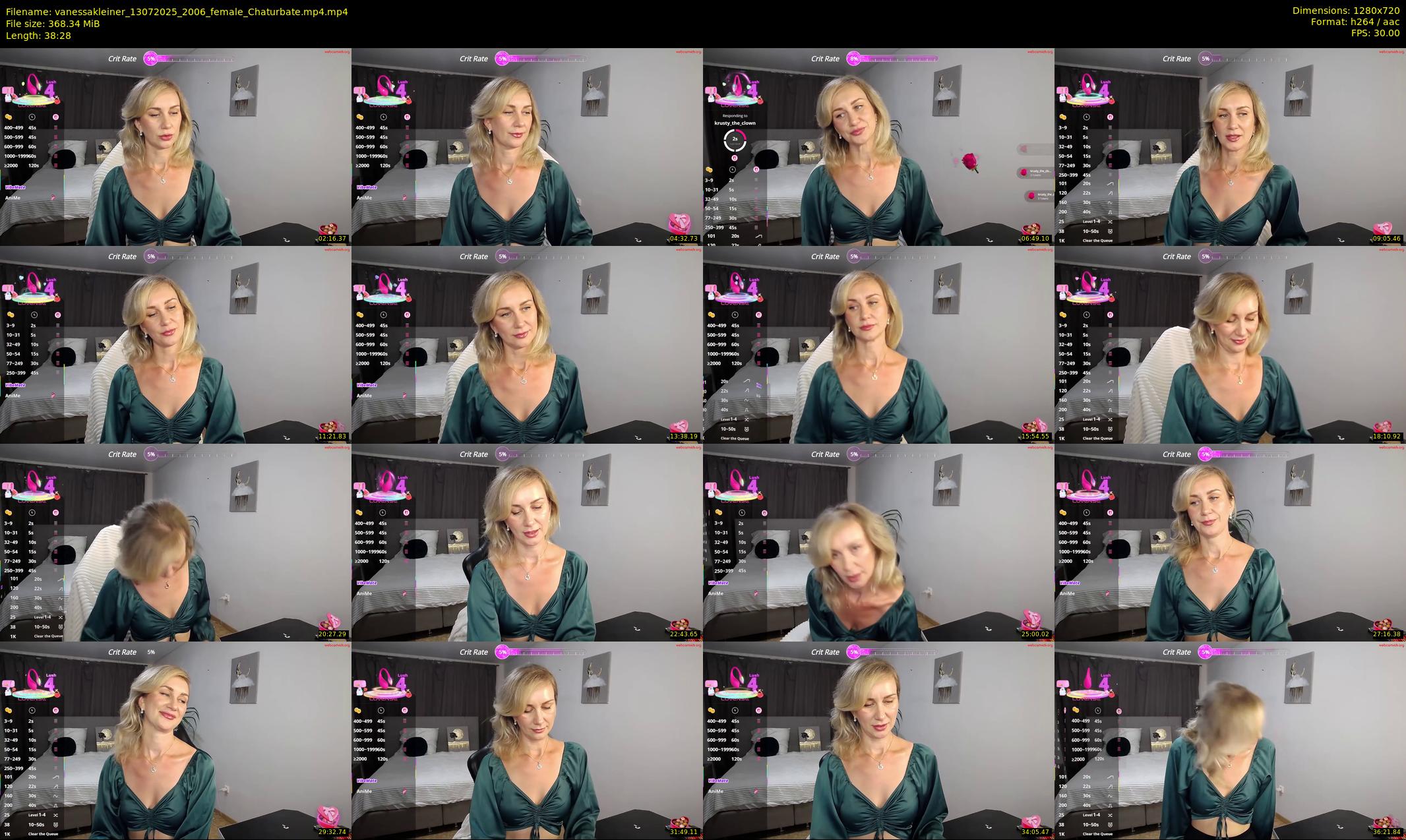 vanessakleiner — 39 minute Chaturbate female cam show recording, 720p, Jul 13, 2025