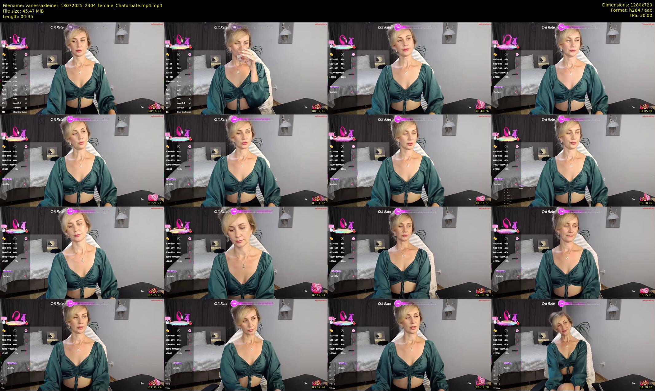 vanessakleiner — 5 minute Chaturbate female cam show recording, 720p, Jul 13, 2025
