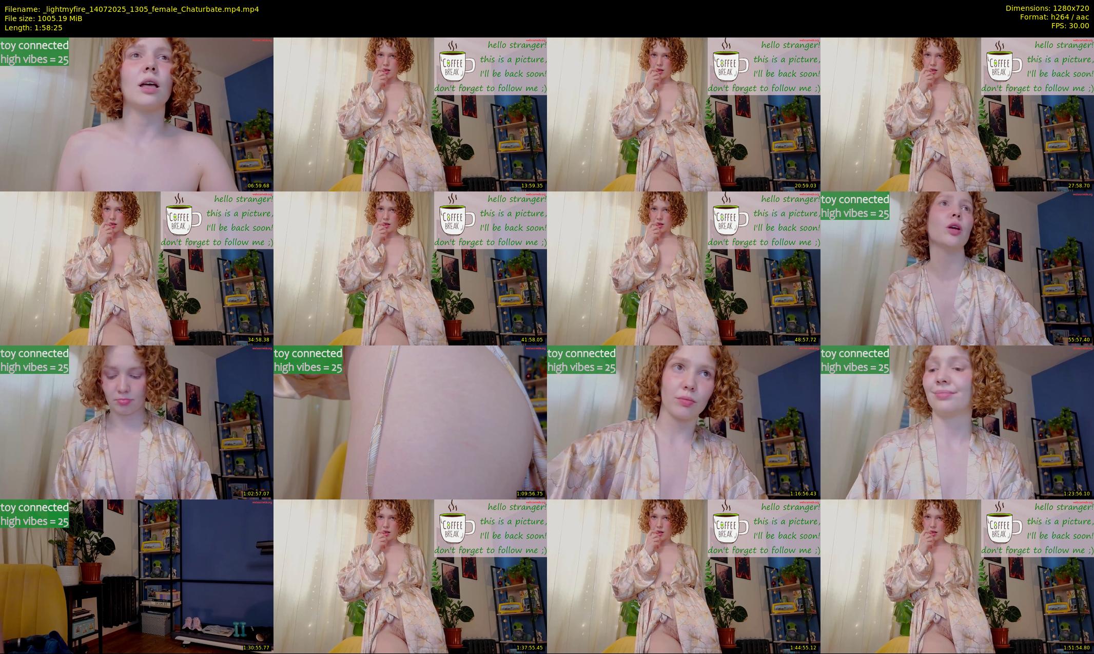 _lightmyfire — 119 minute Chaturbate female cam show recording, 720p, Jul 14, 2025