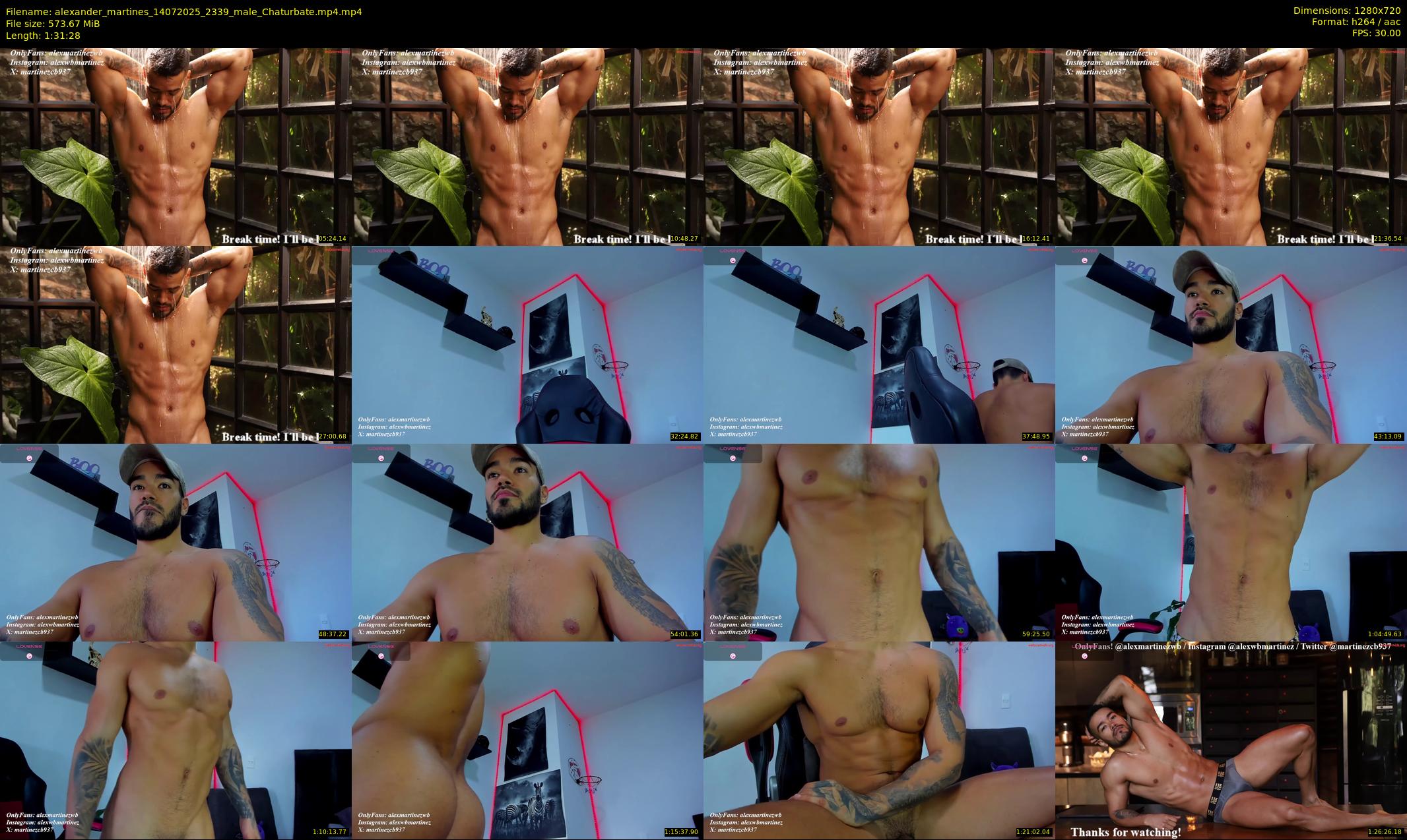 alexander_martines — 92 minute Chaturbate male cam show recording, 720p, Jul 14, 2025
