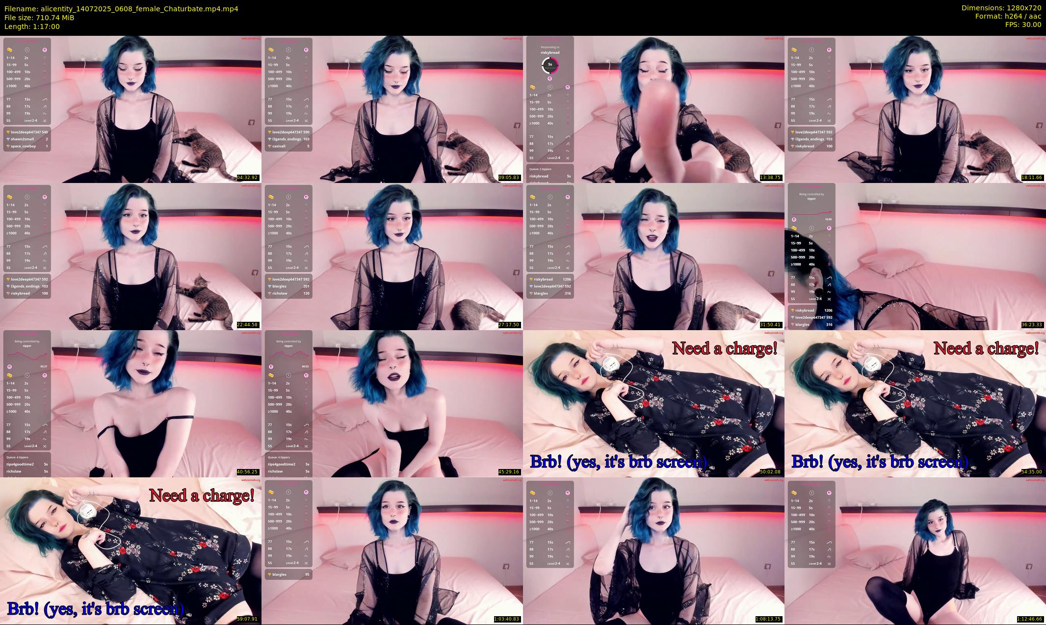 alicentity — 77 minute Chaturbate female cam show recording, 720p, Jul 14, 2025