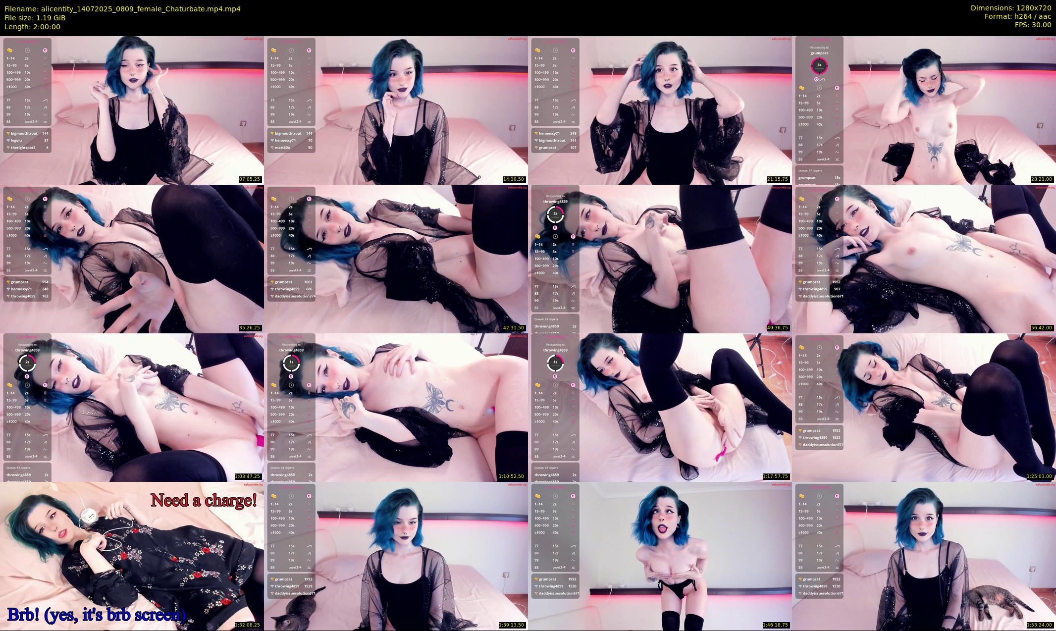 alicentity — 120 minute Chaturbate female cam show recording, 720p, Jul 14, 2025