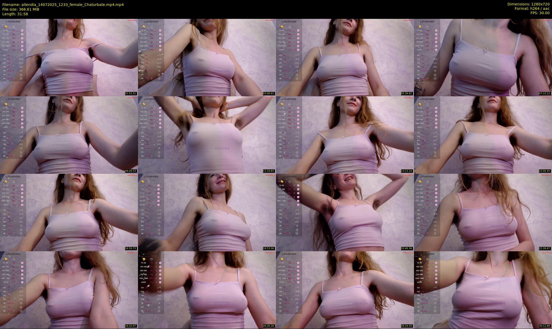 allendia — 32 minute Chaturbate female cam show recording, 720p, Jul 14, 2025