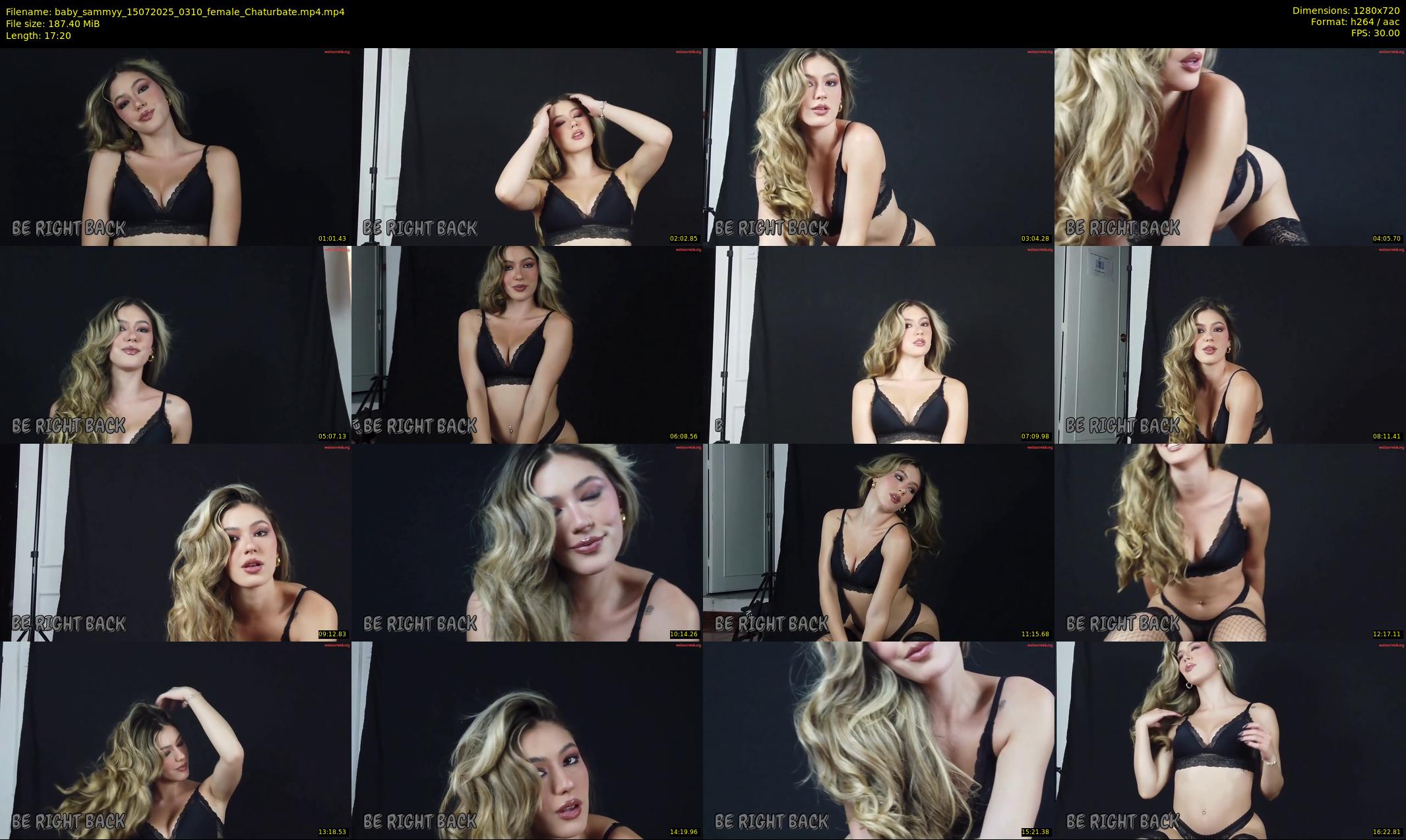 baby_sammyy — 18 minute Chaturbate female cam show recording, 720p, Jul 15, 2025