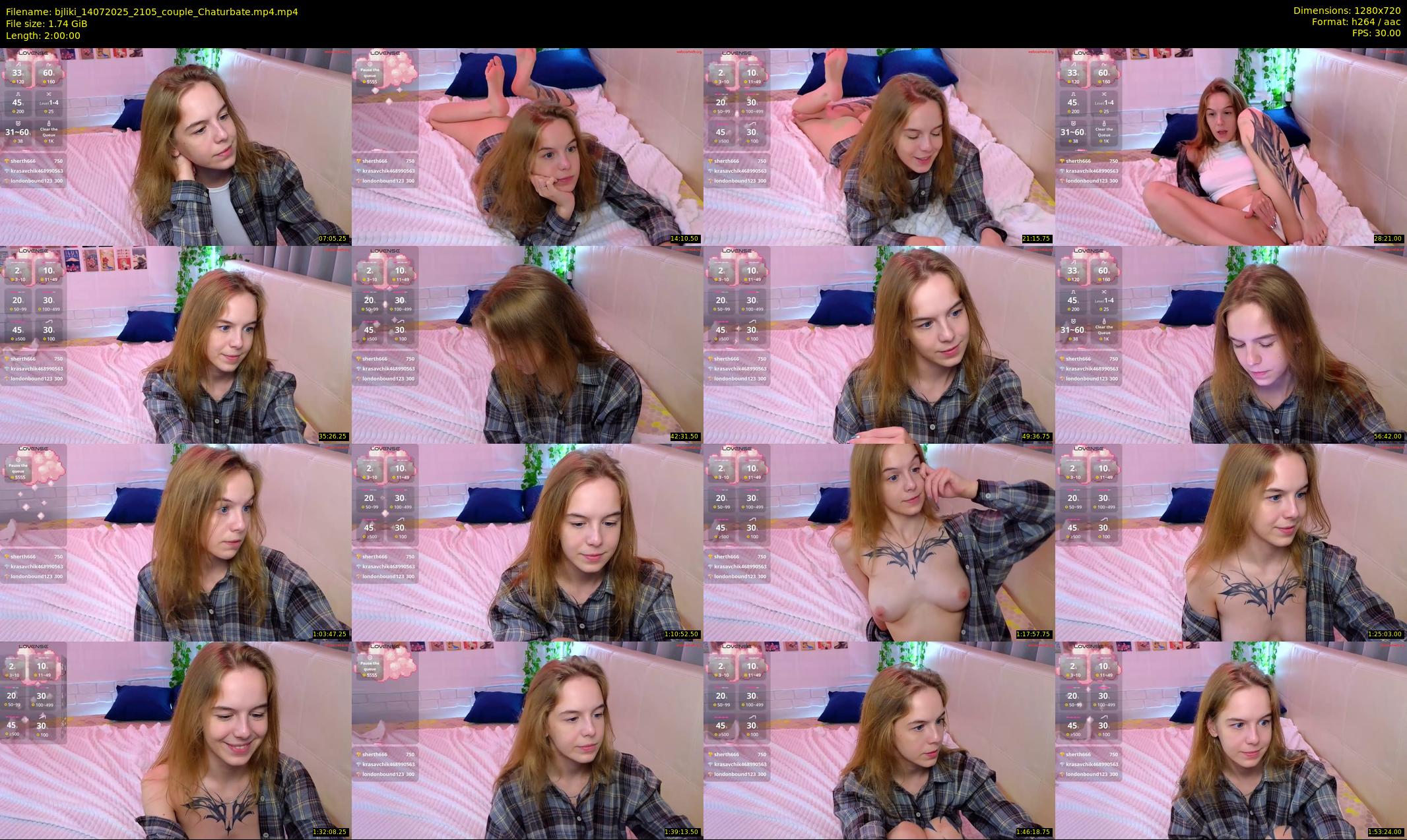 bjliki — 120 minute Chaturbate couple cam show recording, 720p, Jul 14, 2025