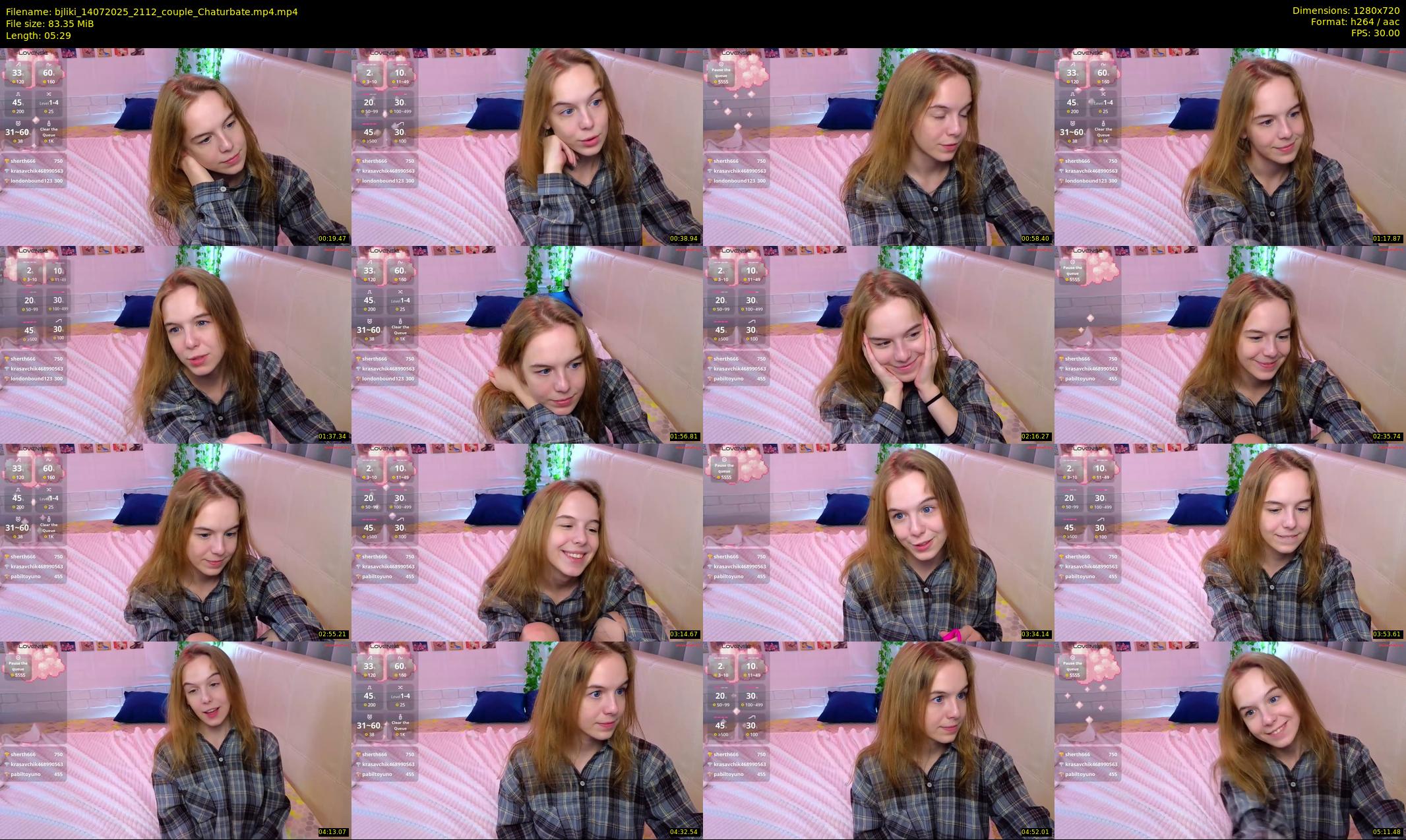 bjliki — 6 minute Chaturbate couple cam show recording, 720p, Jul 14, 2025
