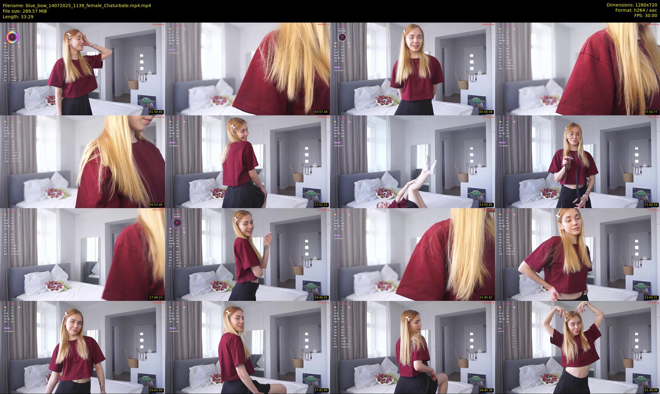 blue_bow — 34 minute Chaturbate female cam show recording, 720p, Jul 14, 2025