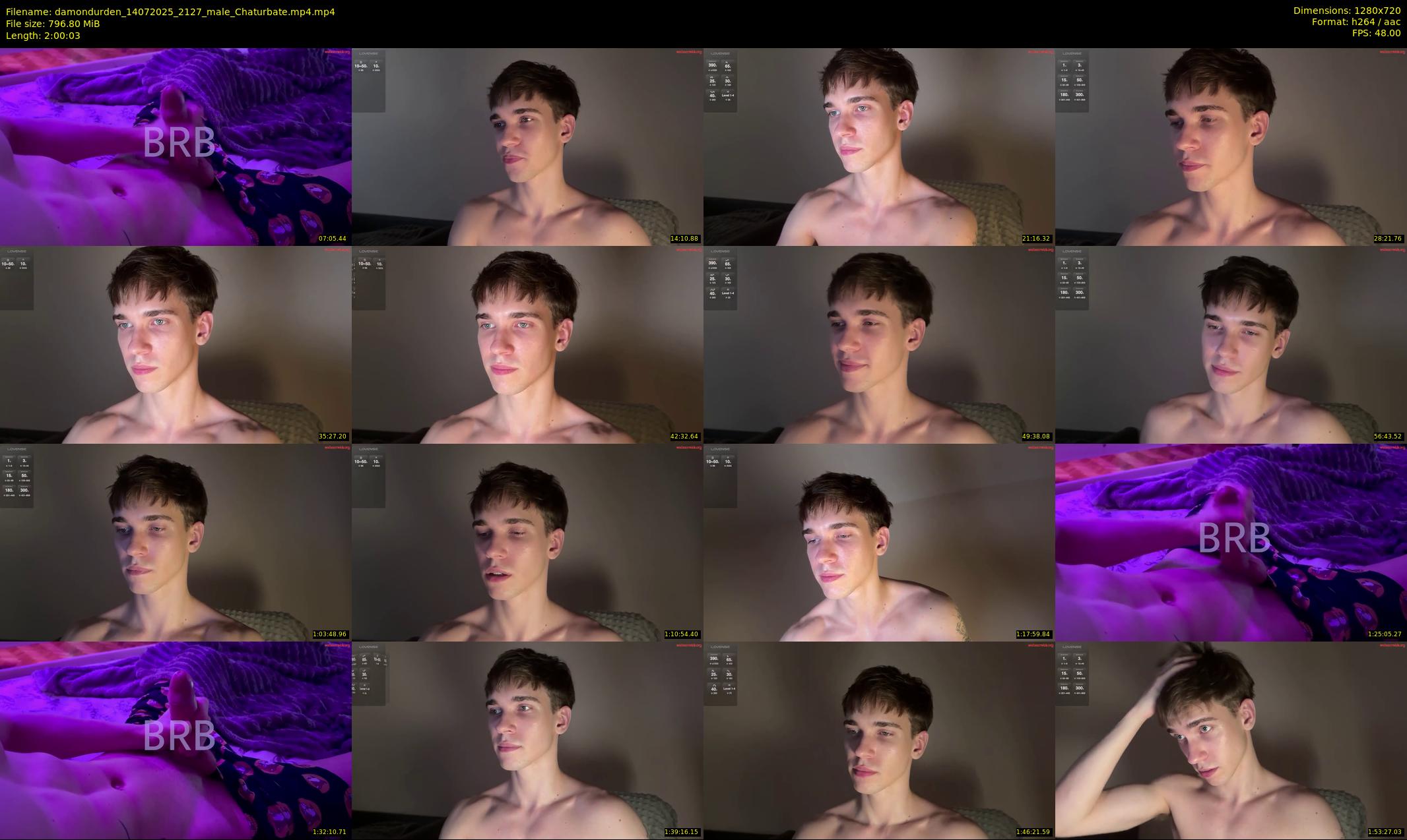 damondurden — 121 minute Chaturbate male cam show recording, 720p, Jul 14, 2025